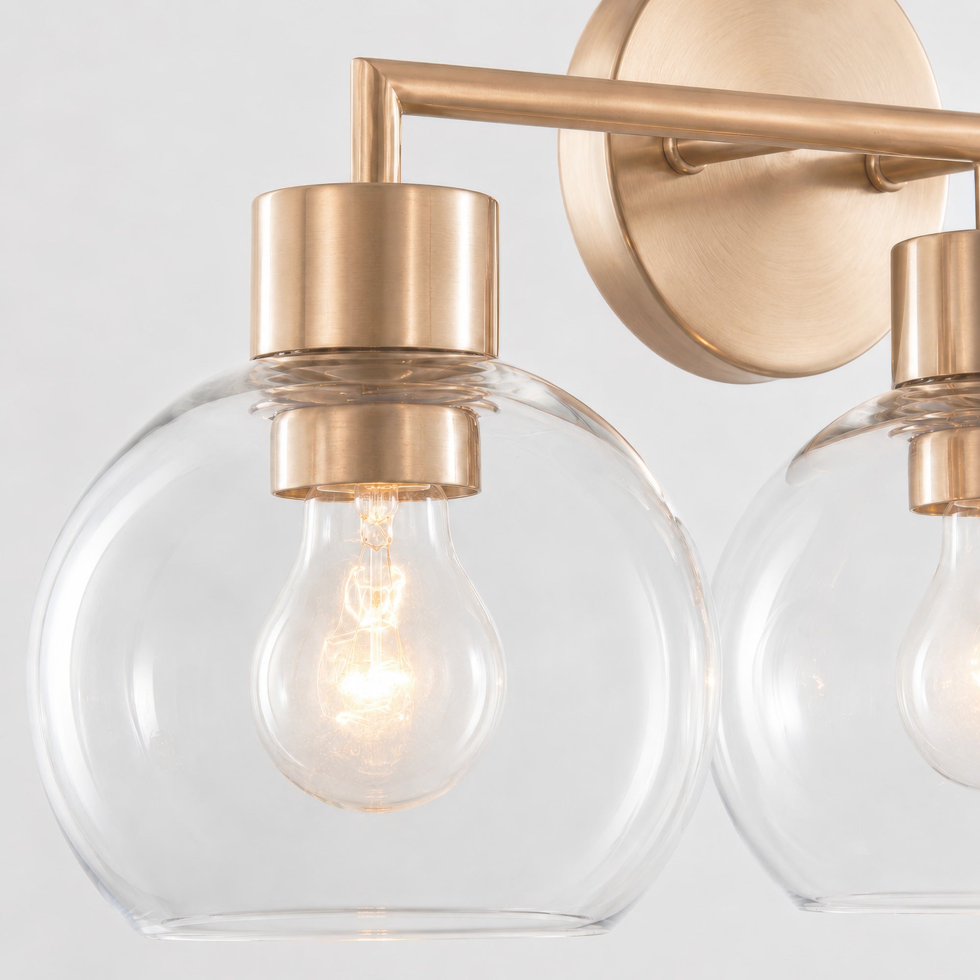 Cortona On Trend Brushed Brass Three Light Bath Vanity