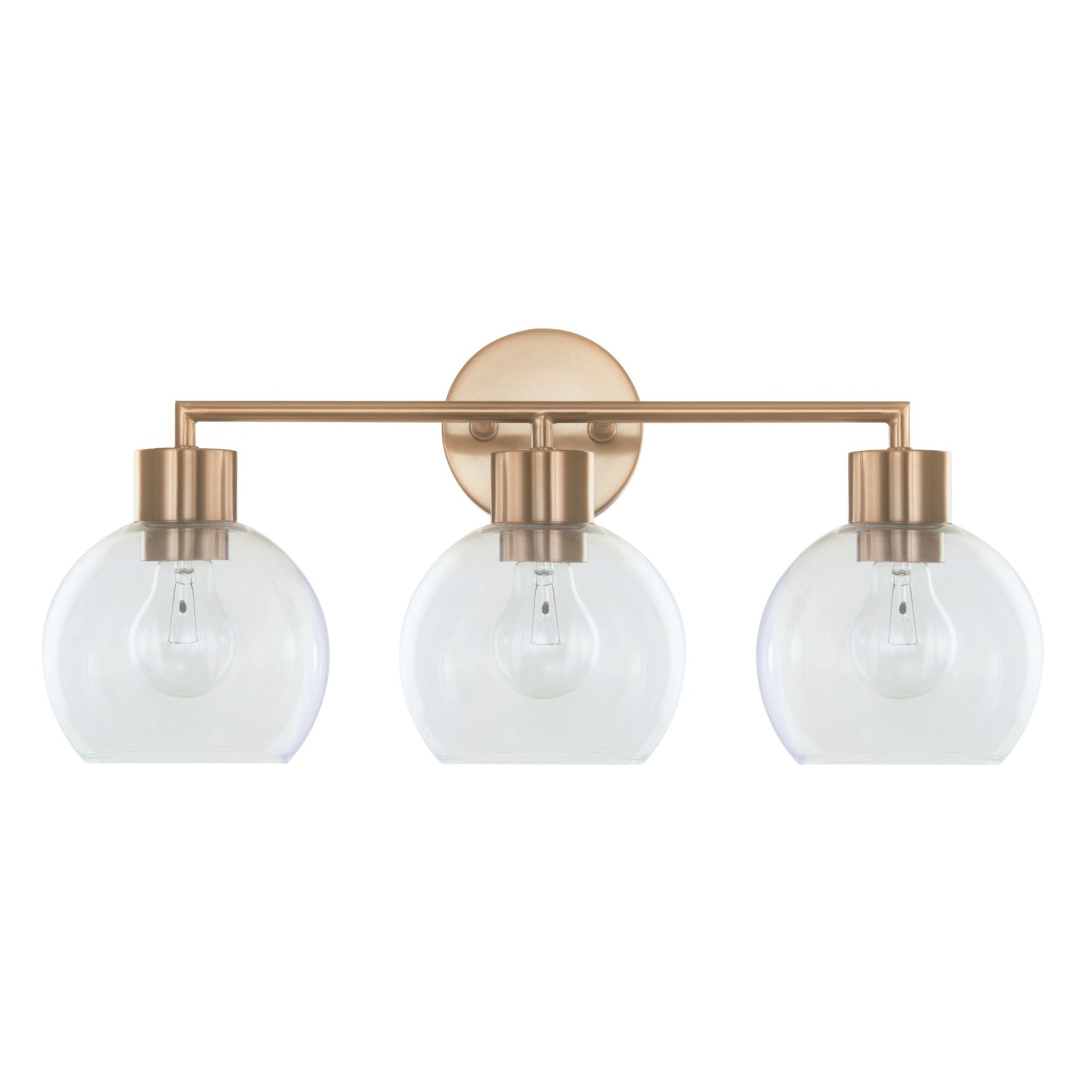 Cortona On Trend Brushed Brass Three Light Bath Vanity