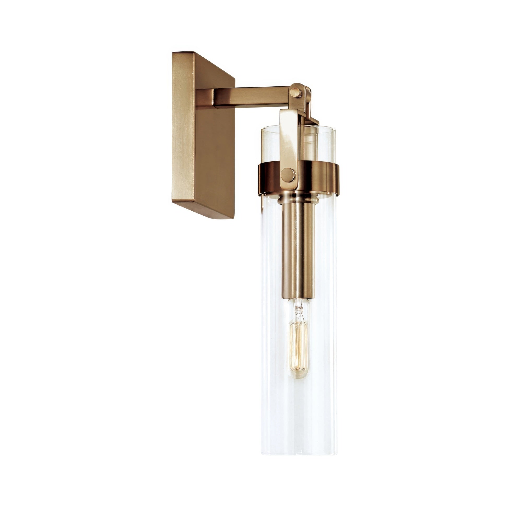 Foxwich Modern Industrial Brushed Brass Wall Light
