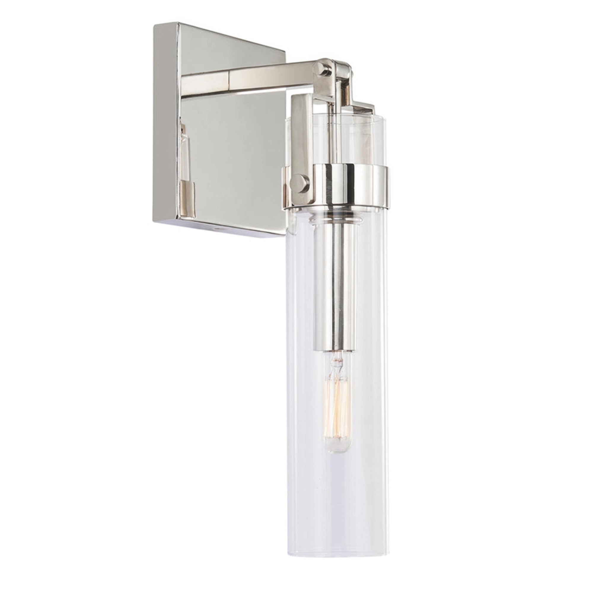 Foxwich Modern Industrial Polished Nickel Wall Light