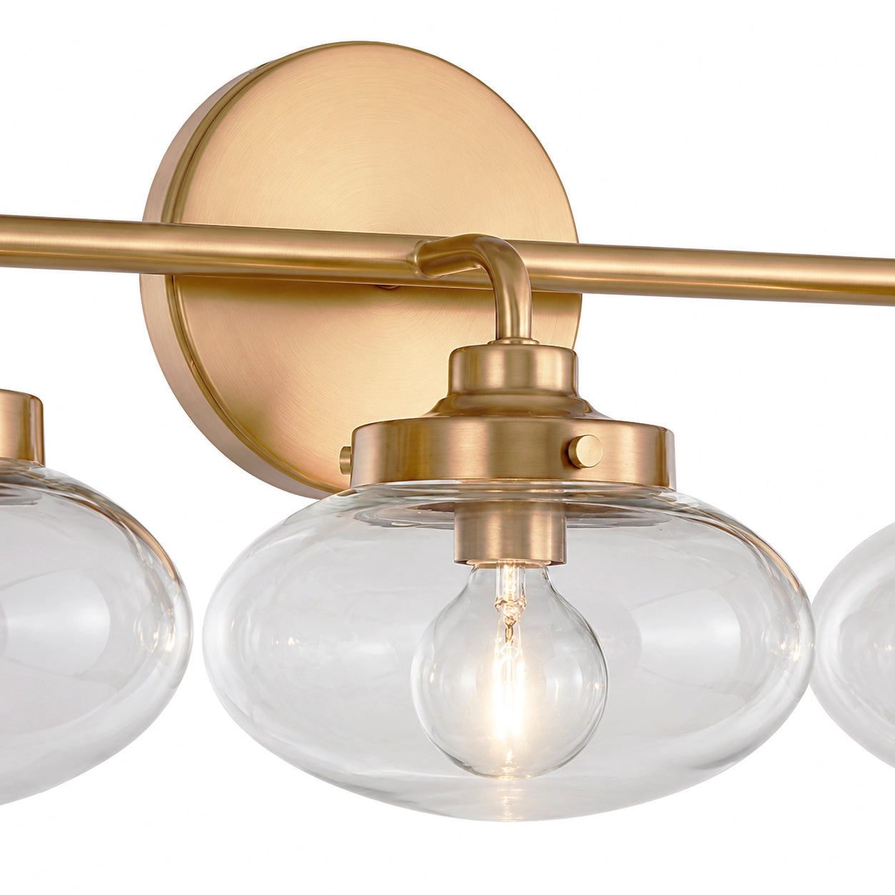 Harrow Architectural Aged Brass Three Light Bath Vanity