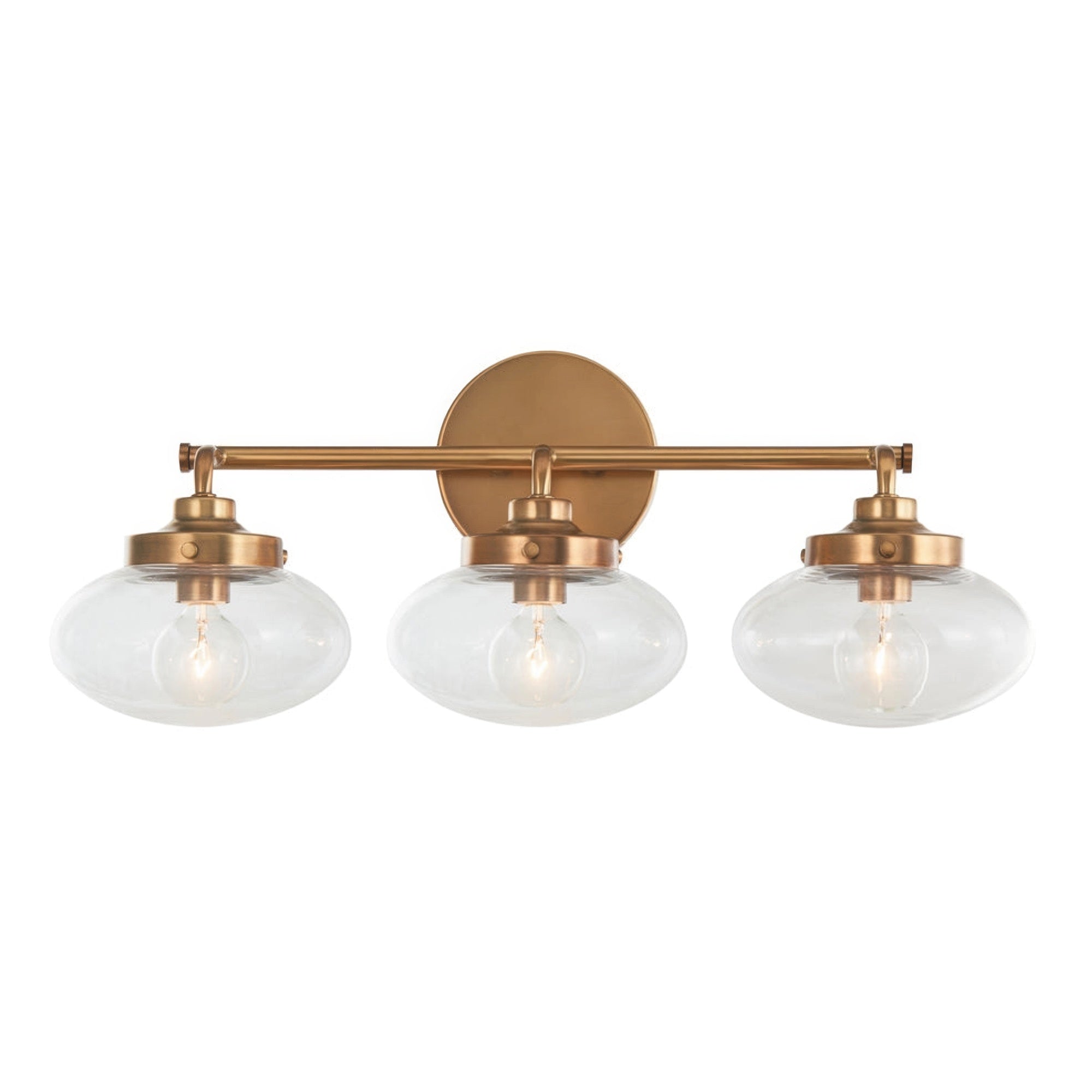 Harrow Architectural Aged Brass Three Light Bath Vanity