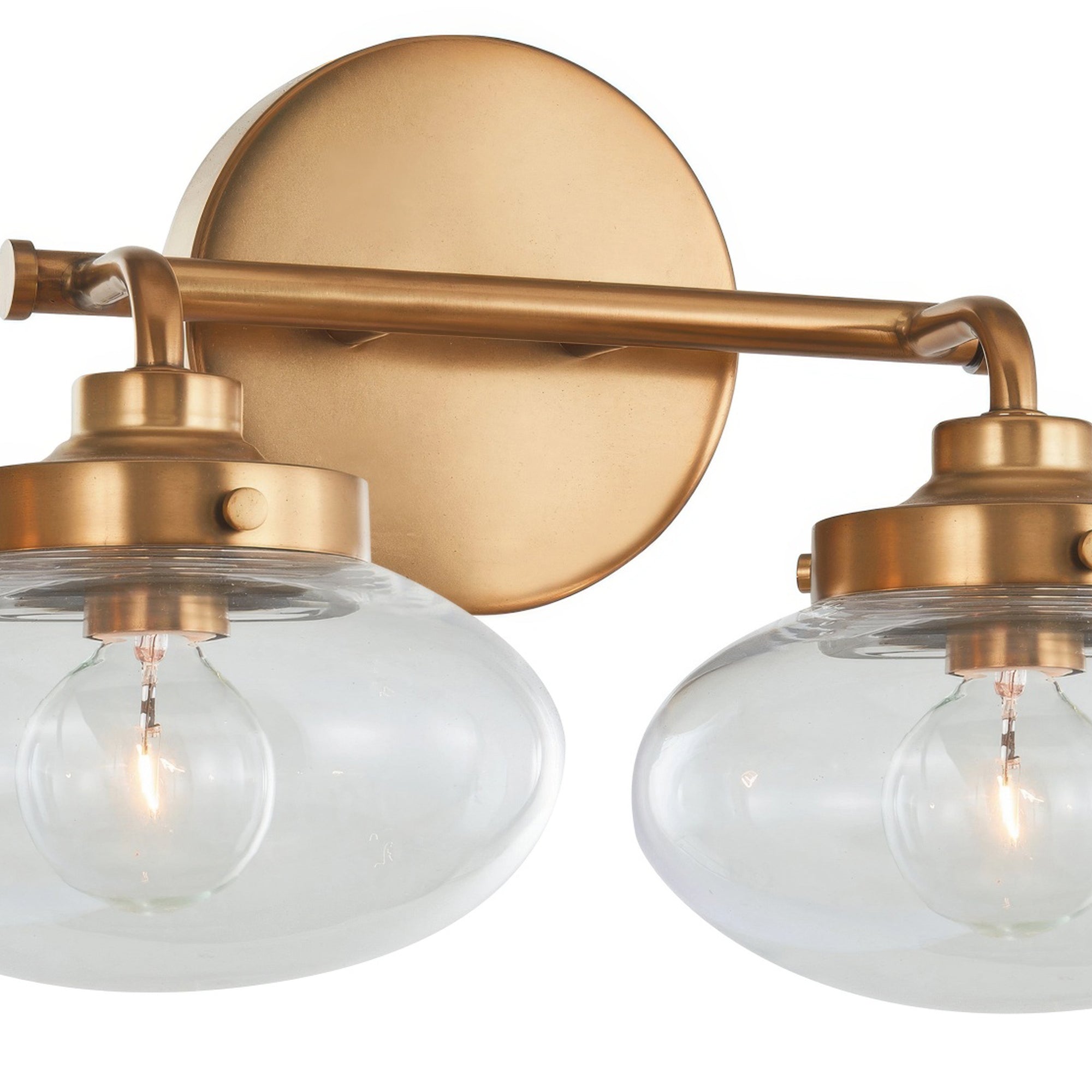 Harrow Architectural Aged Brass Two Light Bath Vanity