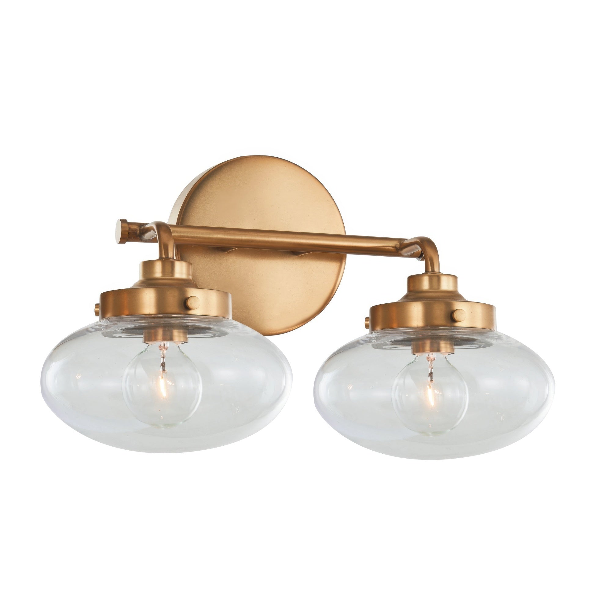 Harrow Architectural Aged Brass Two Light Bath Vanity