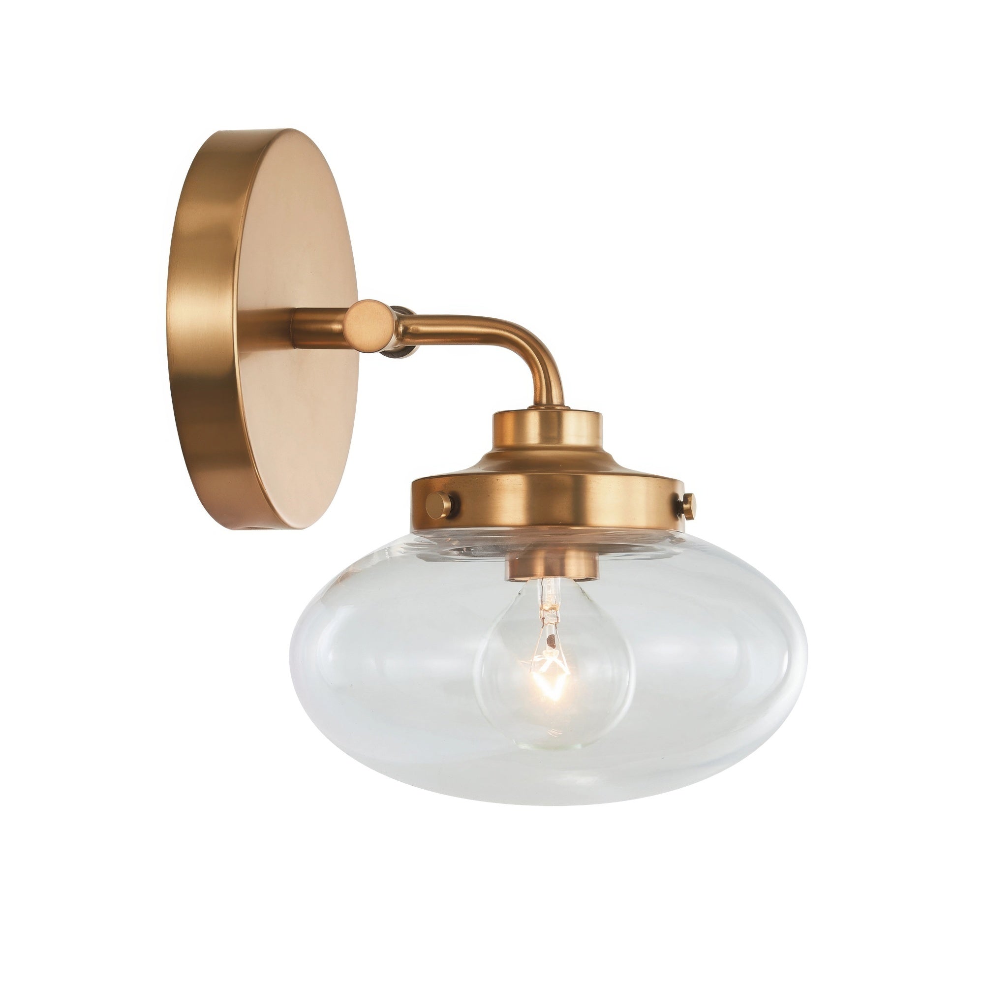 Harrow Architectural Aged Brass Wall Sconce