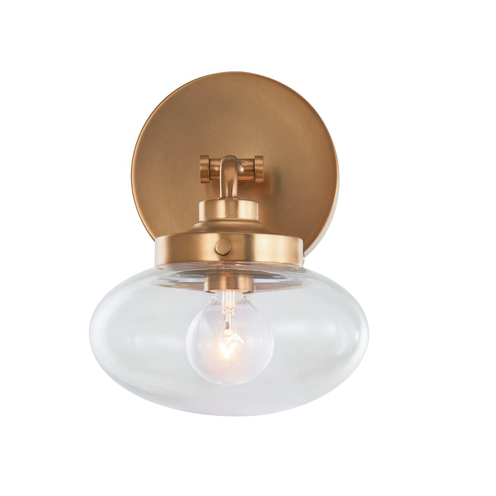 Harrow Architectural Aged Brass Wall Sconce
