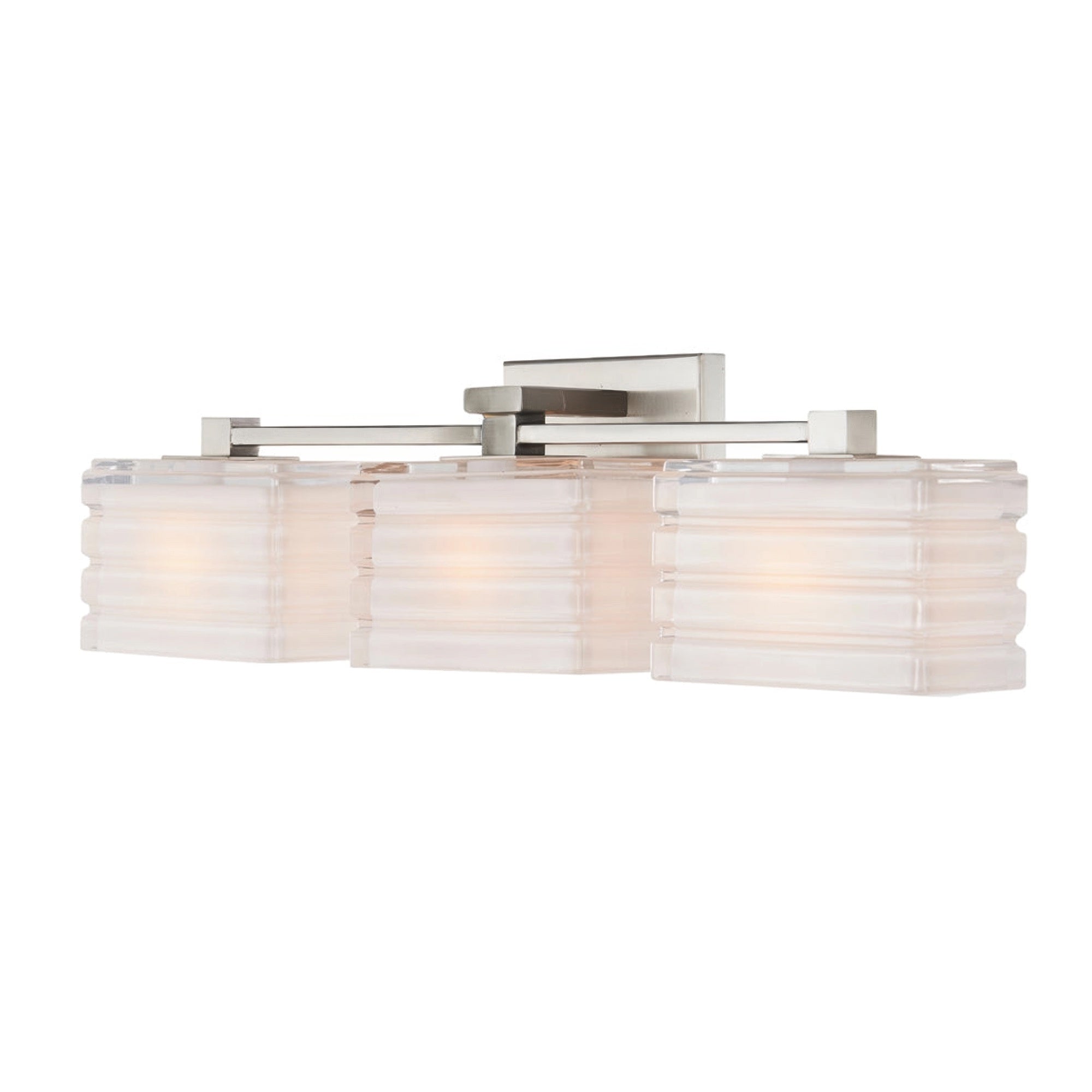 Sardinia On Trend Brushed Nickel Three Light Bath Vanity