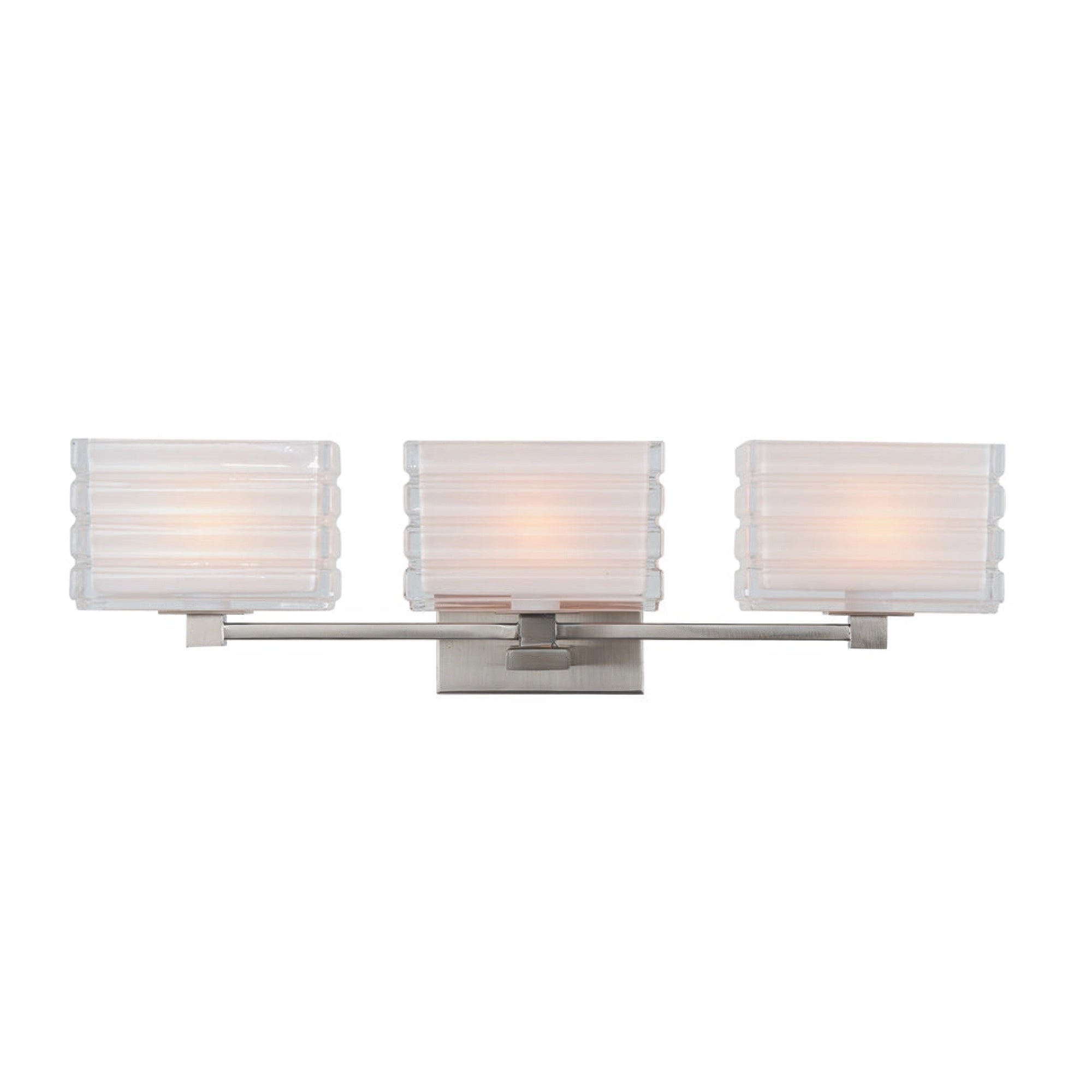 Sardinia On Trend Brushed Nickel Three Light Bath Vanity
