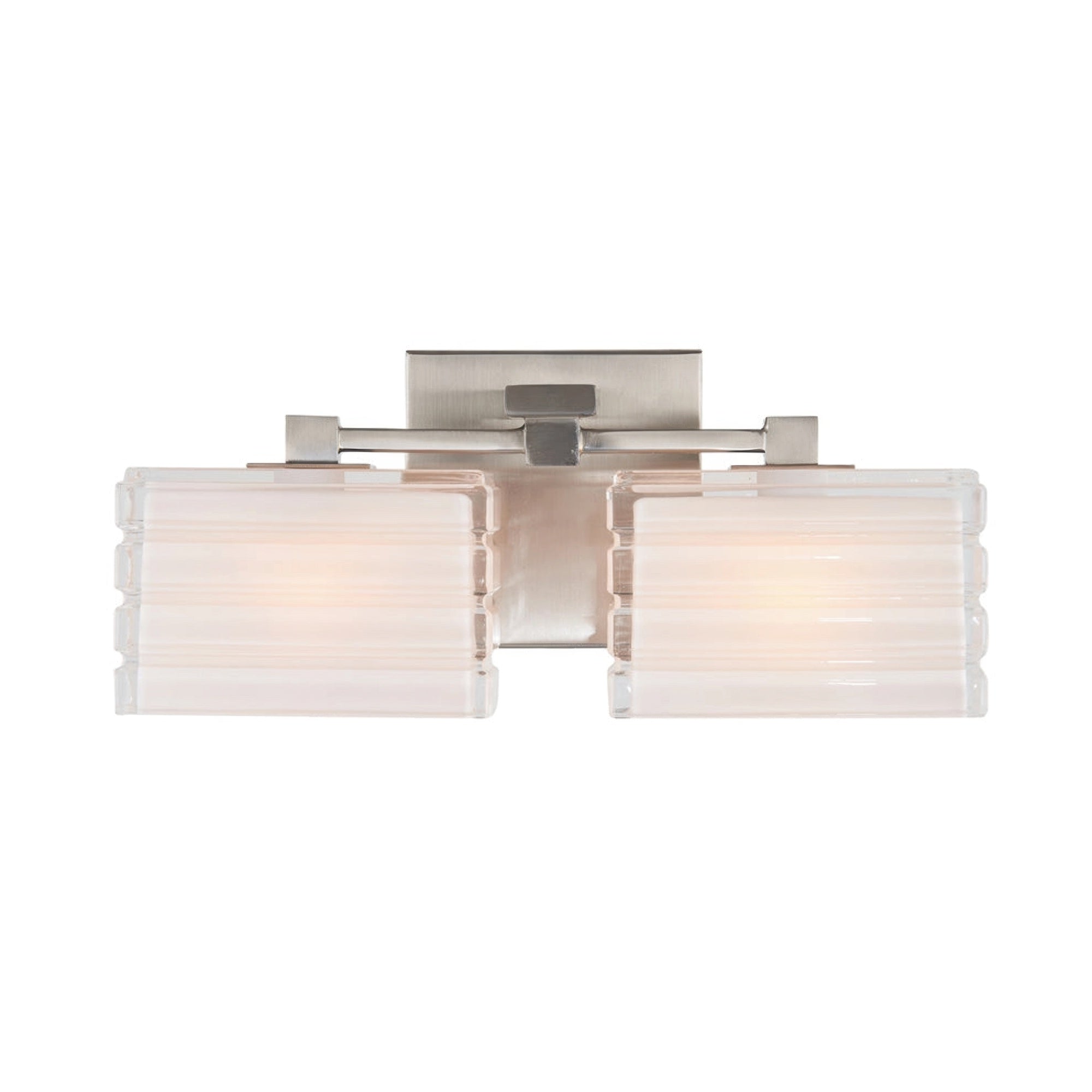 Sardinia On Trend Brushed Nickel Two Light Bath Vanity
