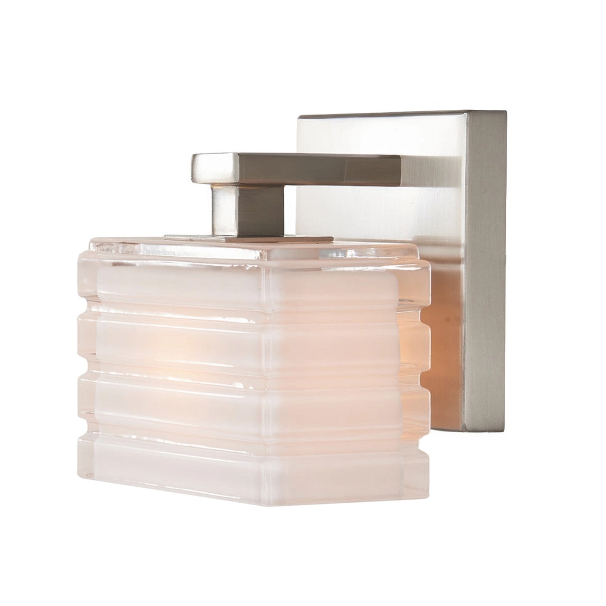 Sardinia On Trend Brushed Nickel Wall Light Single Bath Vanity