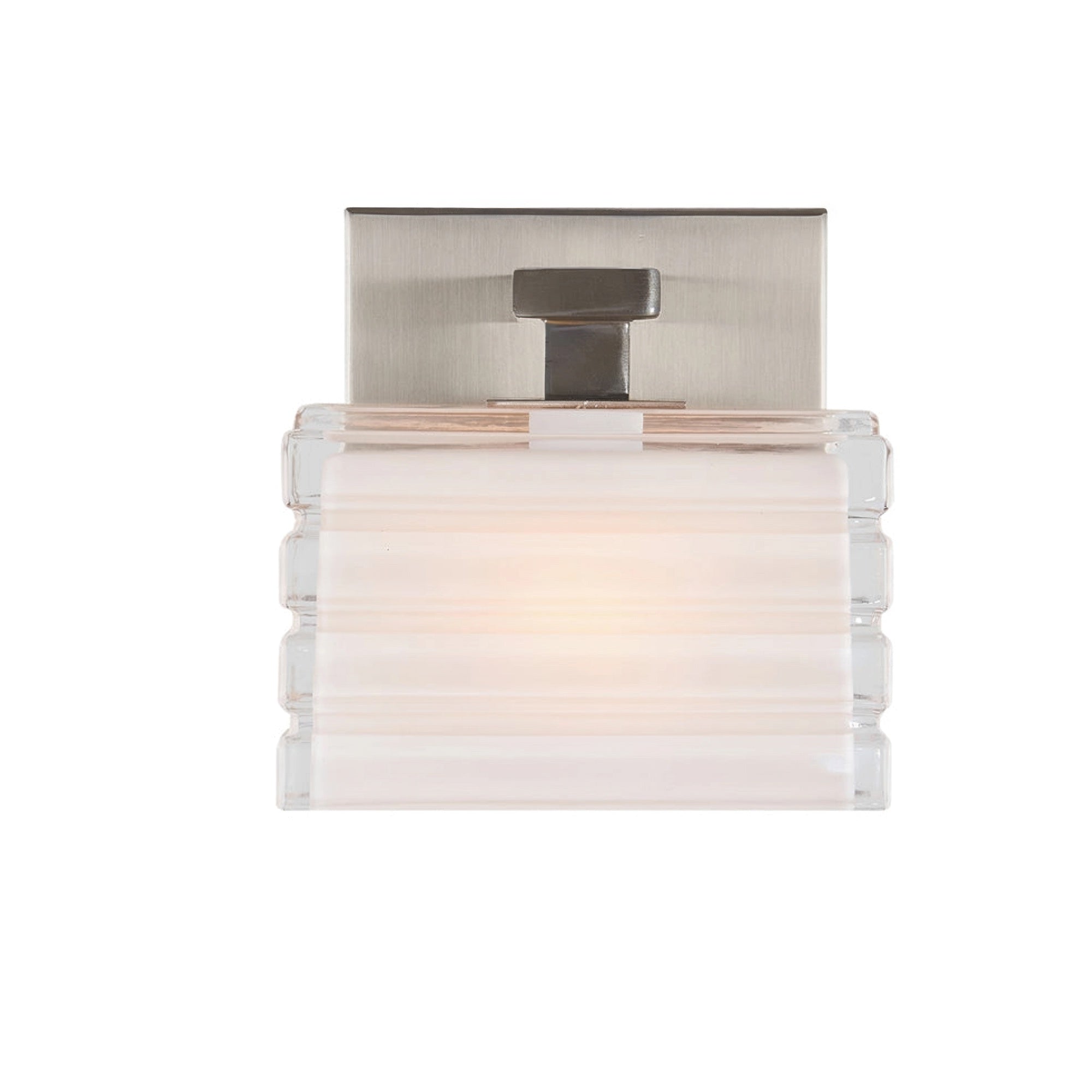 Sardinia On Trend Brushed Nickel Wall Light Single Bath Vanity