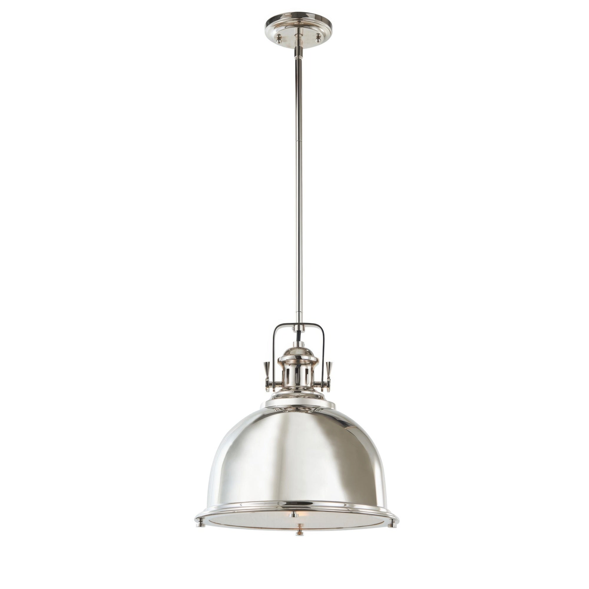Stirling Architectural Polished Nickel Pendant
