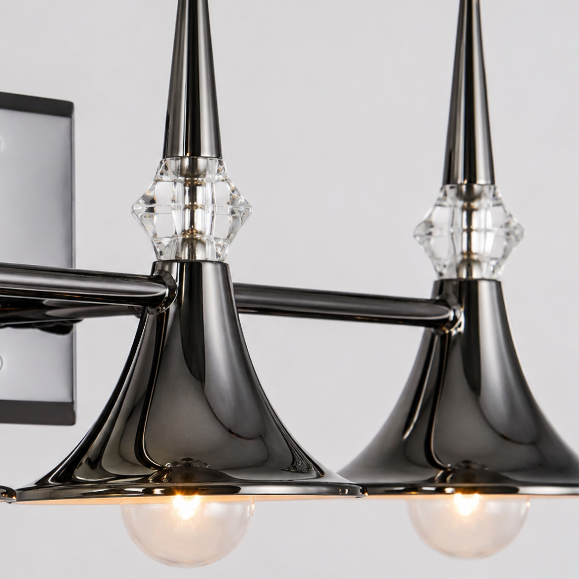 Tromba Tailored Black Chrome Three Light Bath Vanity