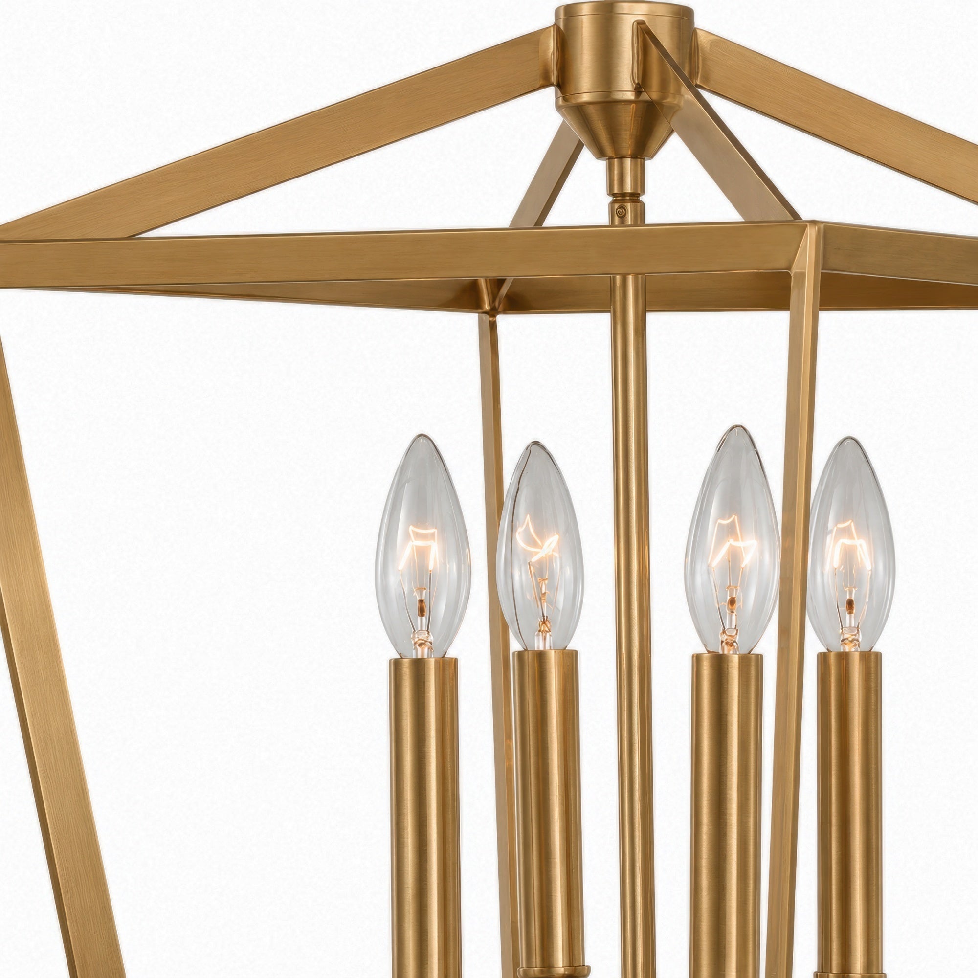 York Architectural Foyer Brushed Brass Pendant