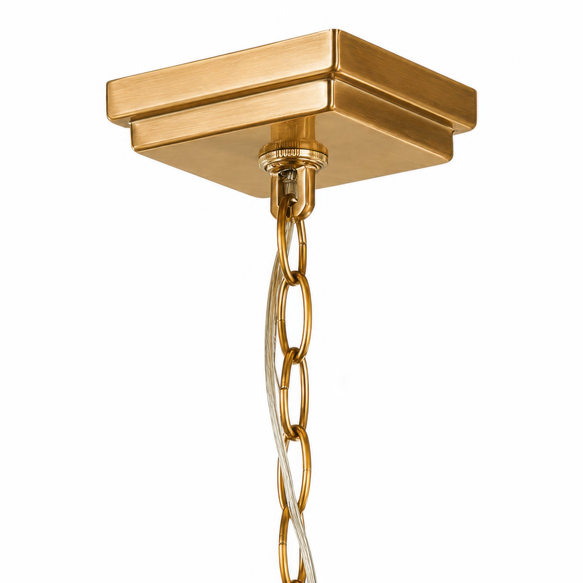 York Architectural Foyer Brushed Brass Pendant
