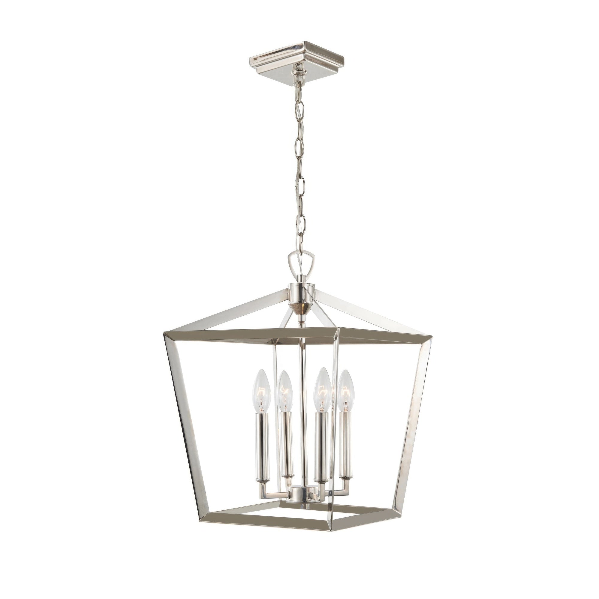 York Architectural Foyer Polished Nickel Pendant