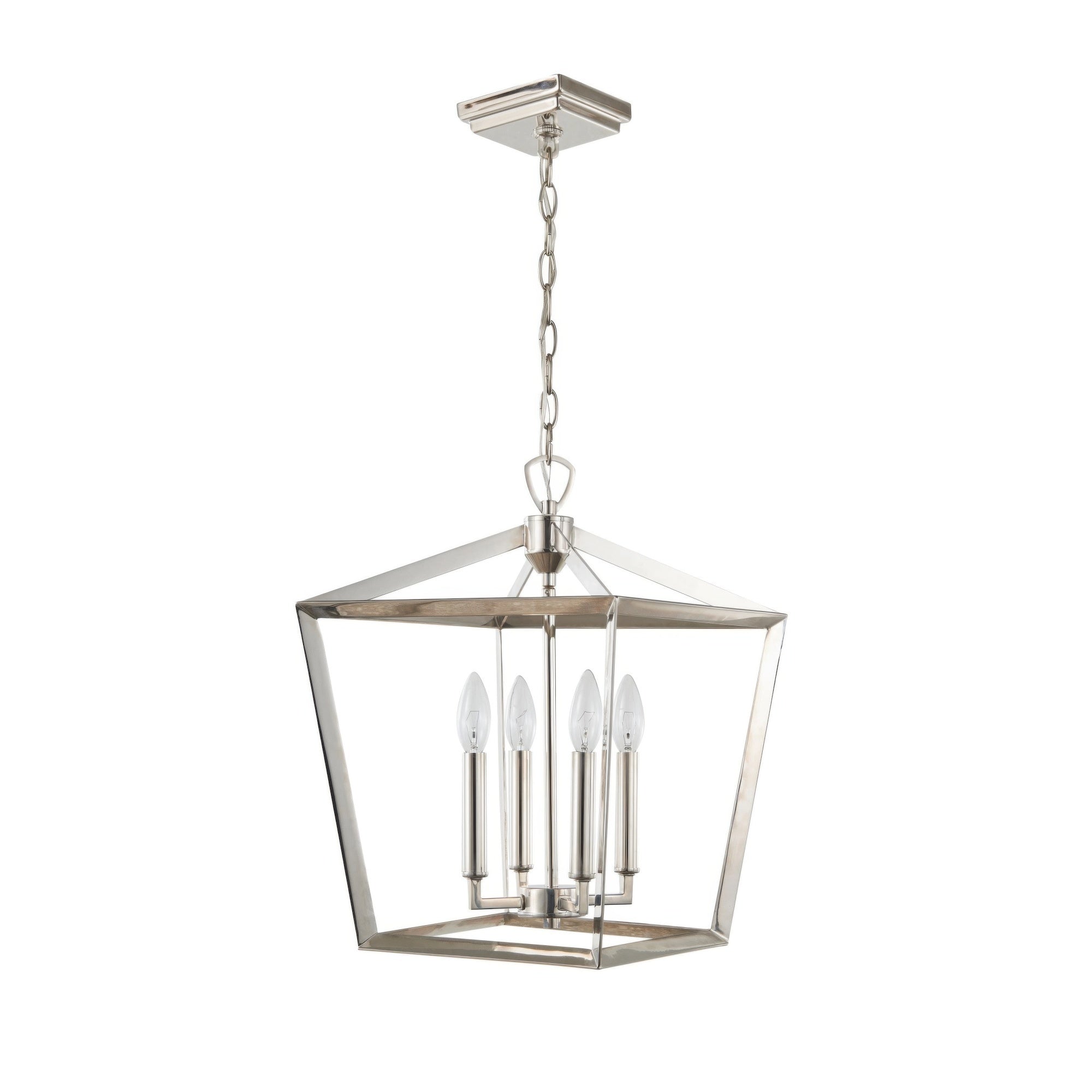 York Architectural Foyer Polished Nickel Pendant