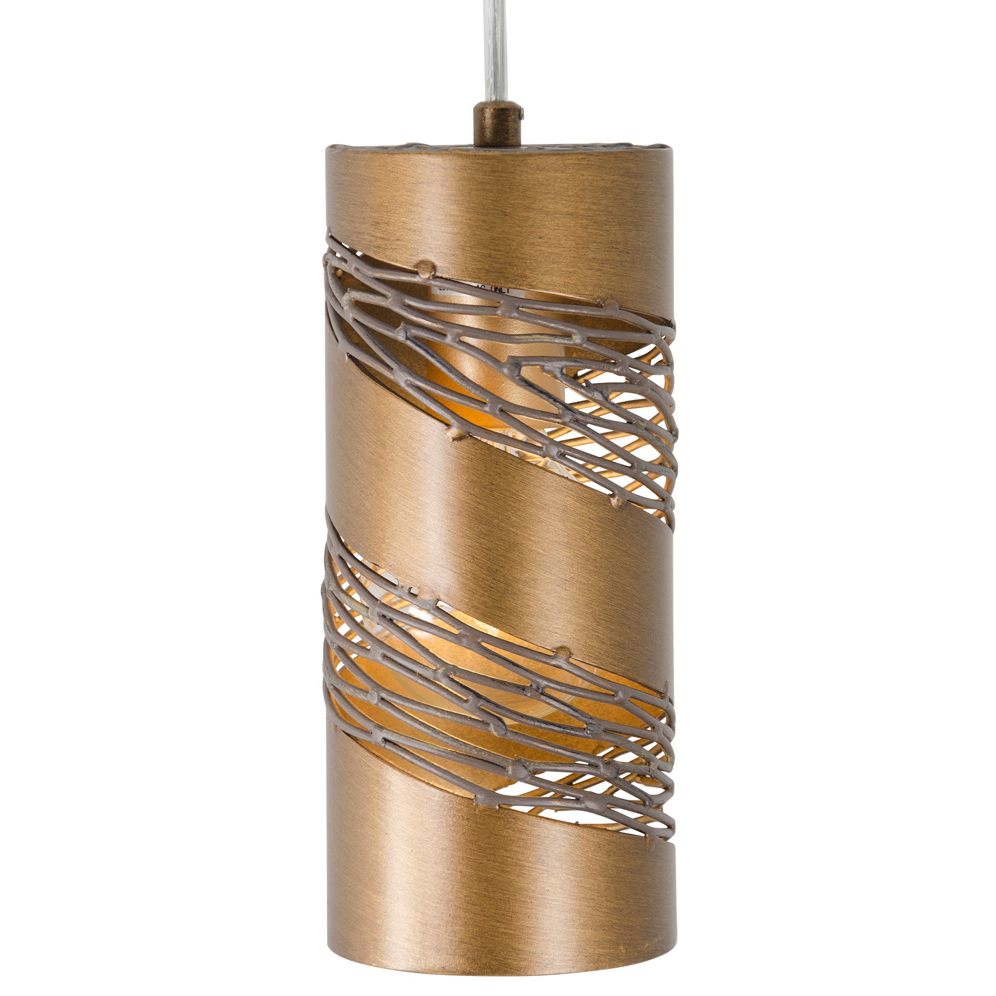 Flow 1-Light Cylinder Mini Pendant - Hammered Ore
