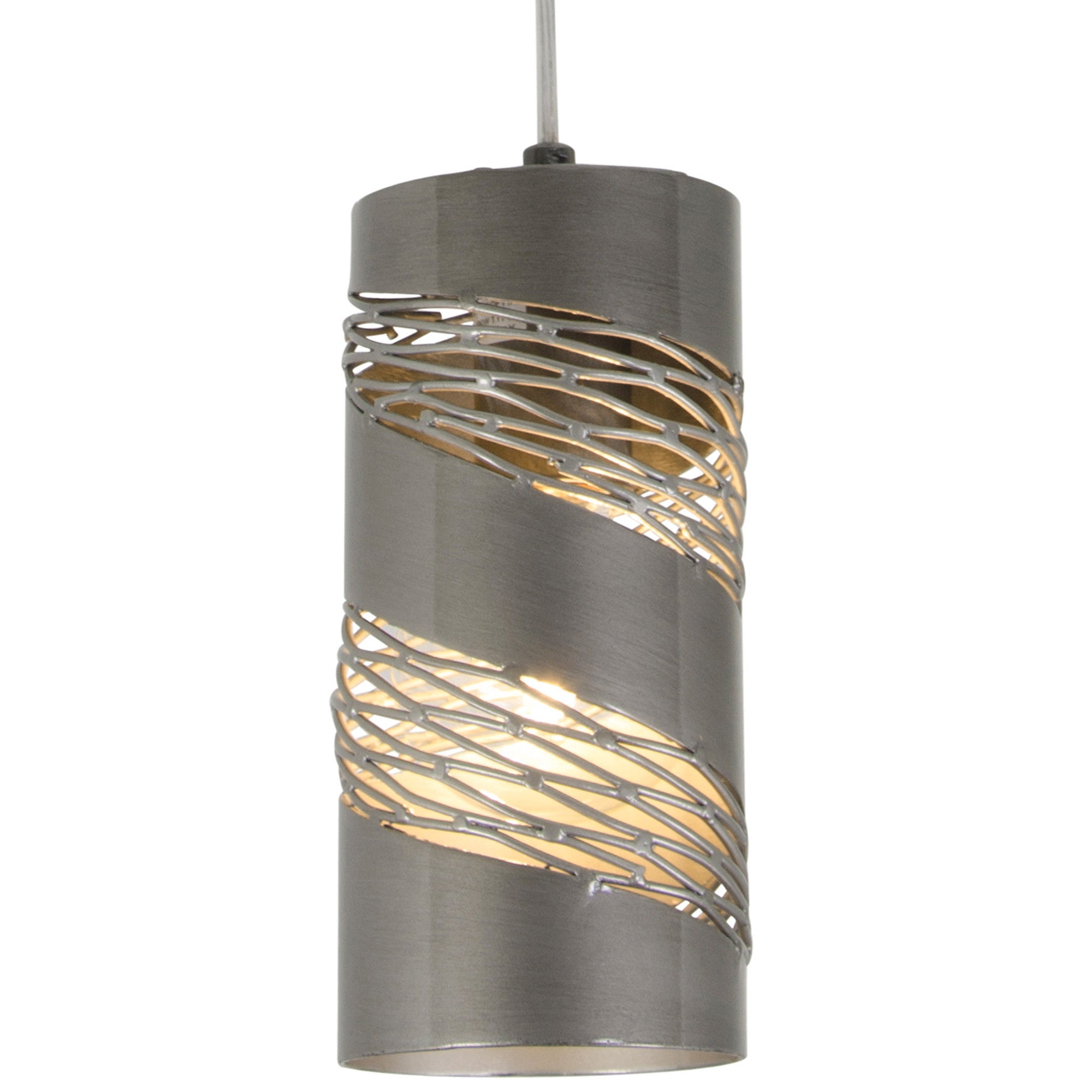 Flow 1-Light Cylinder Mini Pendant - Steel