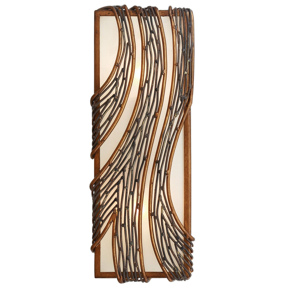 Flow 2-Light Vertical Sconce - Hammered Ore