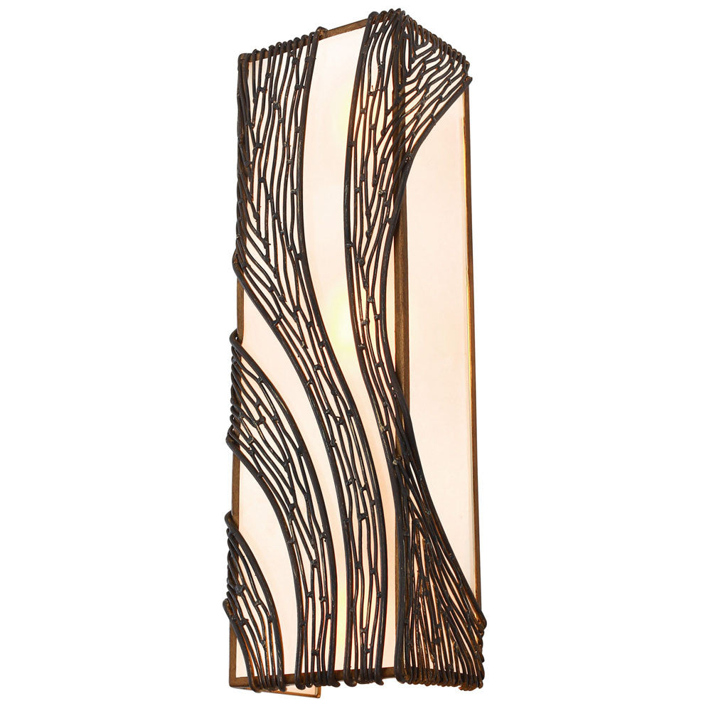 Flow 3-Light Vertical Sconce - Hammered Ore