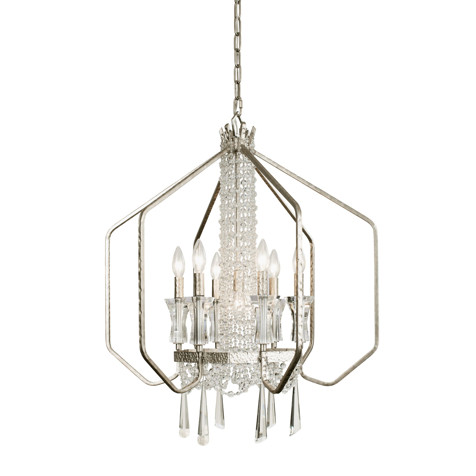 Barcelona 7-Light Crystal Pendant - Transcend Silver