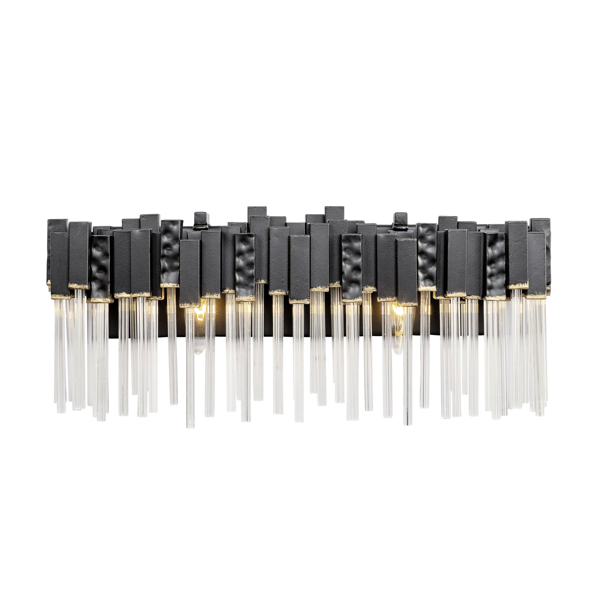 Matrix 2-Light Bath - Matte Black/French Gold