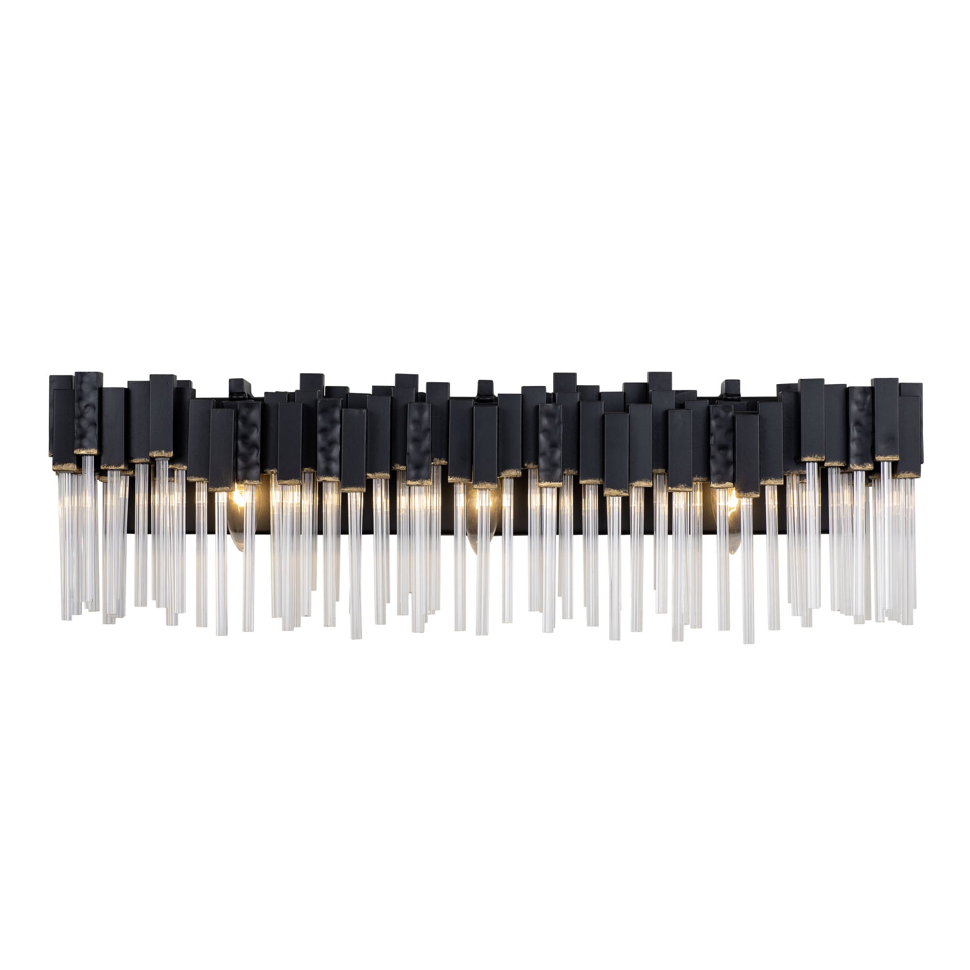 Matrix 3-Light Bath - Matte Black/French Gold