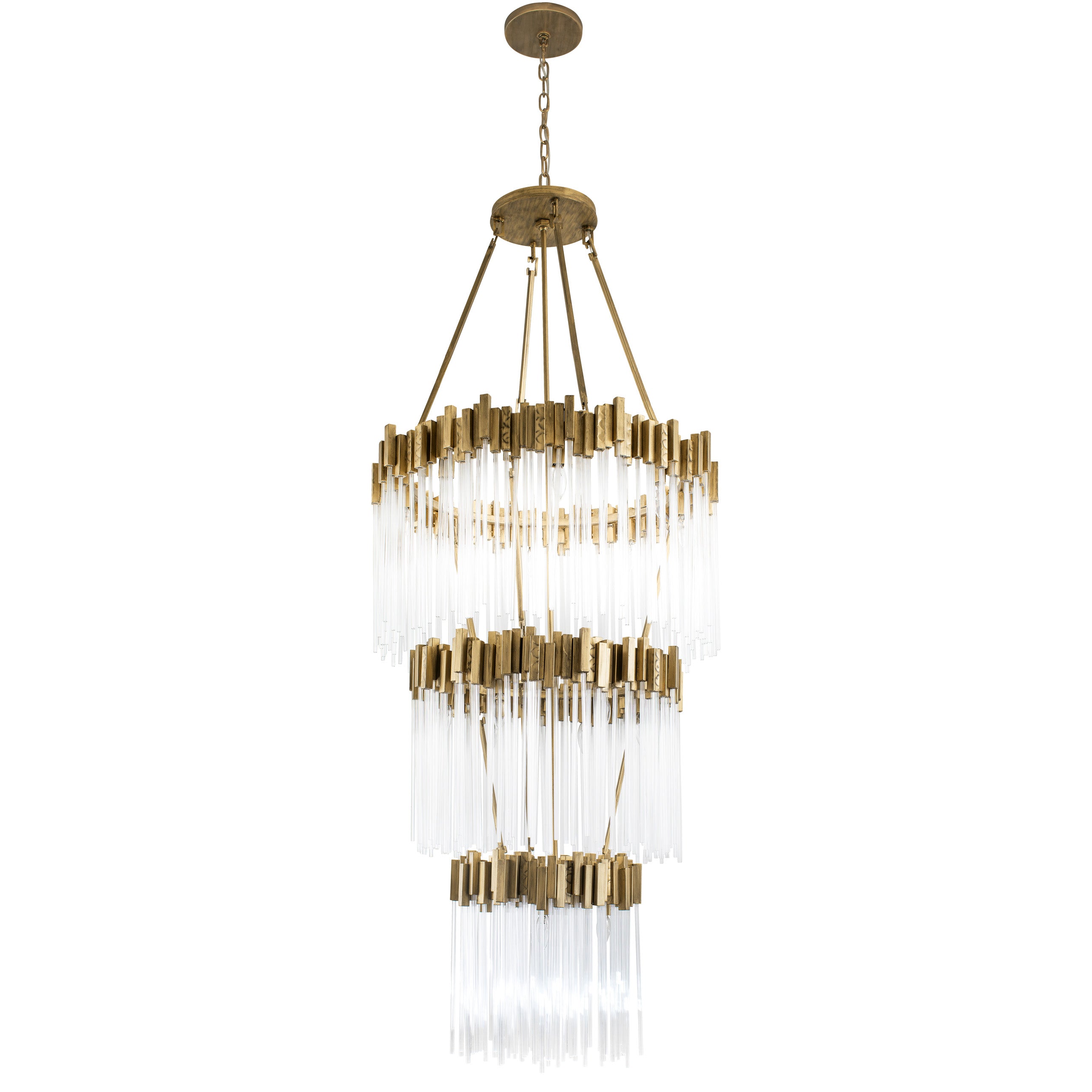 Matrix 18-Light 3-Tier Chandelier - Havana Gold