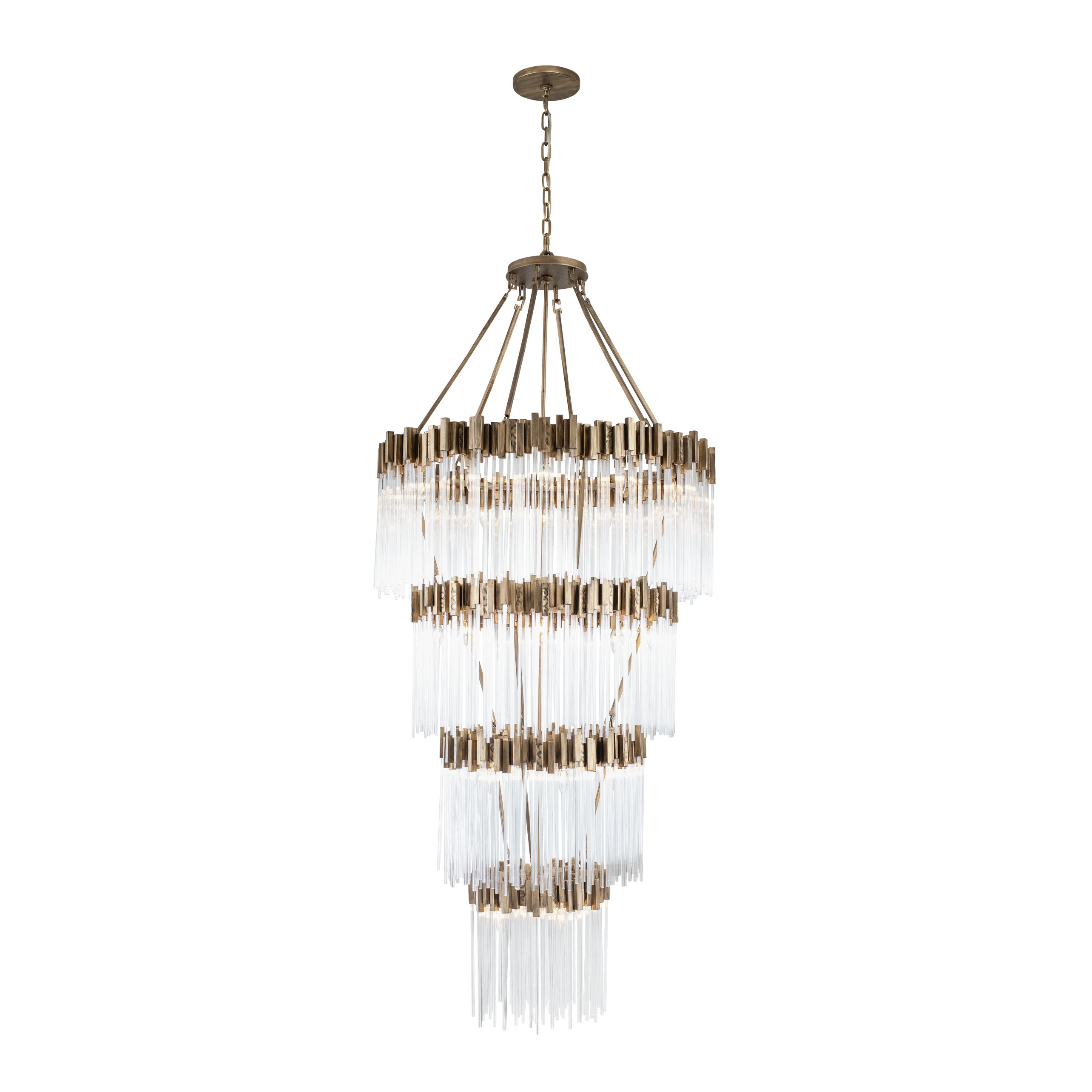 Matrix 30-Light 4-Tier Chandelier - Havana Gold