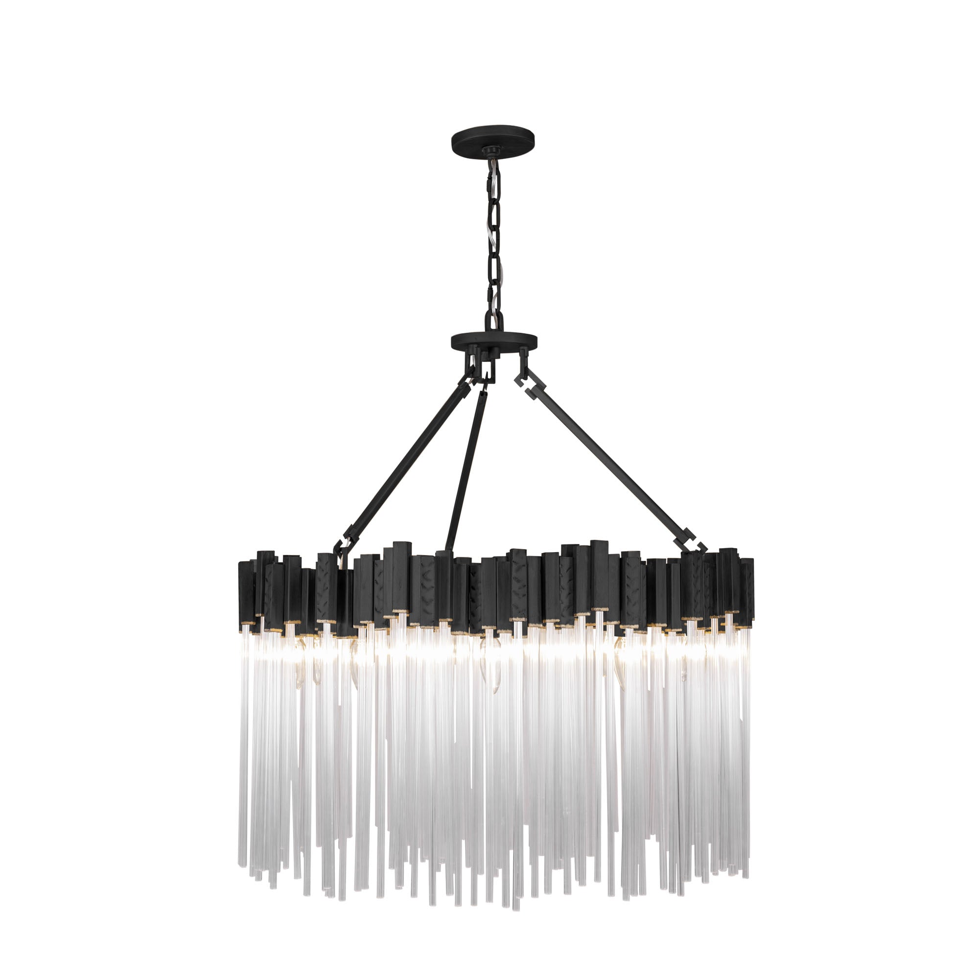 Matrix 10-Light Pendant - Matte Black/French Gold