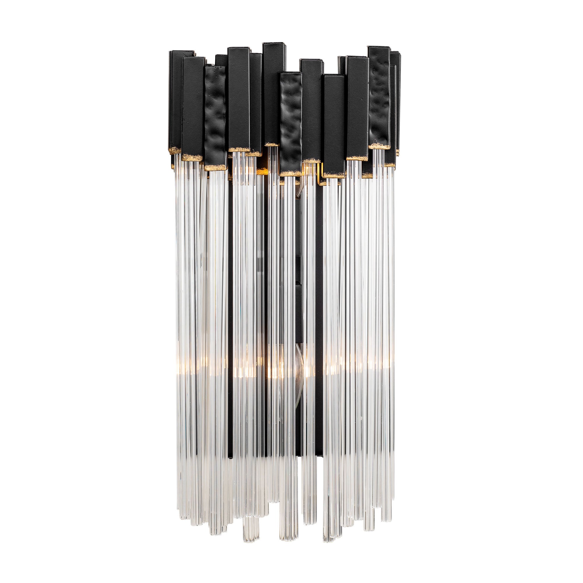 Matrix 2-Light Sconce – Matte Black/French Gold by Varaluz