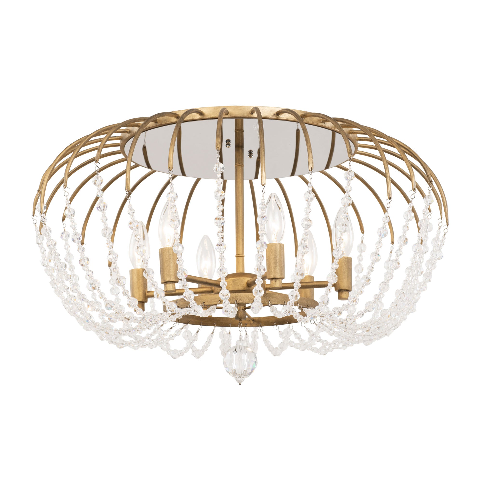 Voliere 6-Light Semi-Flush - Havana Gold
