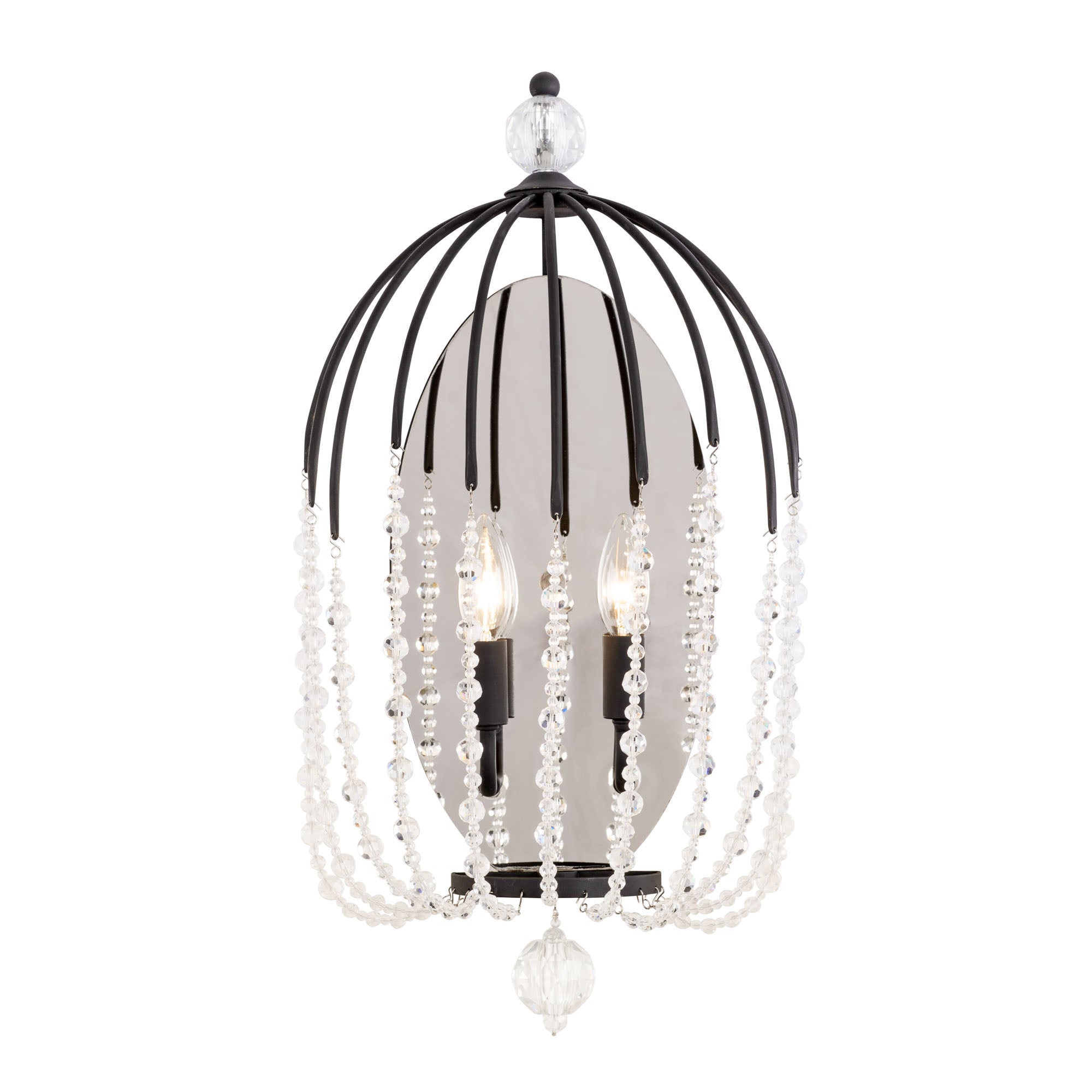 Voliere 2-Light Sconce - Matte Black