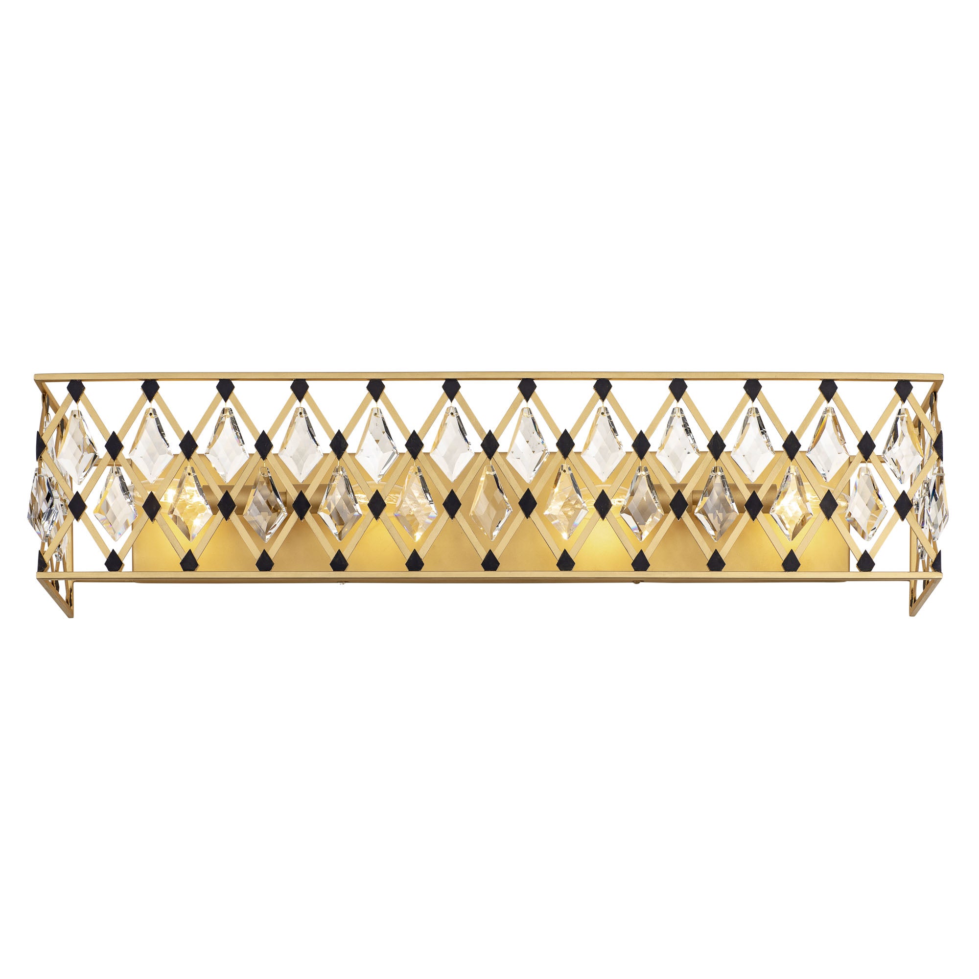 Windsor 4-Light Vanity Light – French Gold/Matte Black by Varaluz