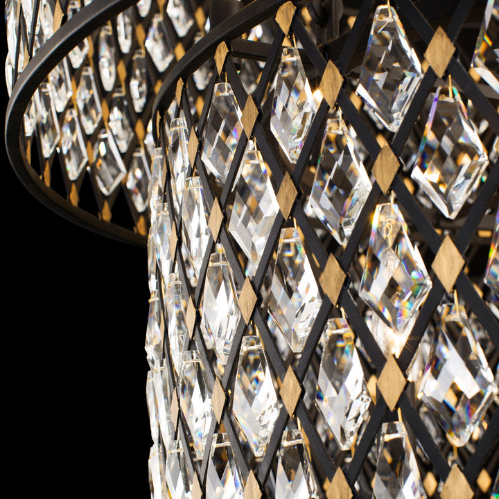 Windsor 345C21CBHG 21-Light Crystal Chandelier - Carbon Black /Havana Gold