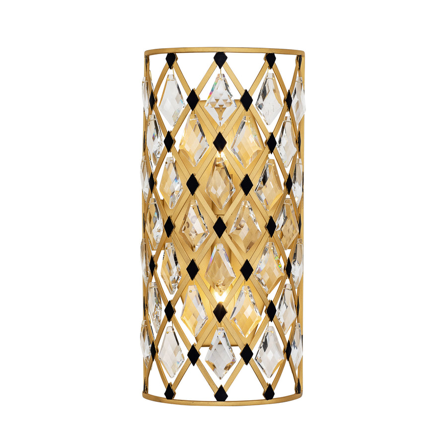 Windsor 345W02SFGMB 2-Light Wall Sconce - French Gold/Matte Black