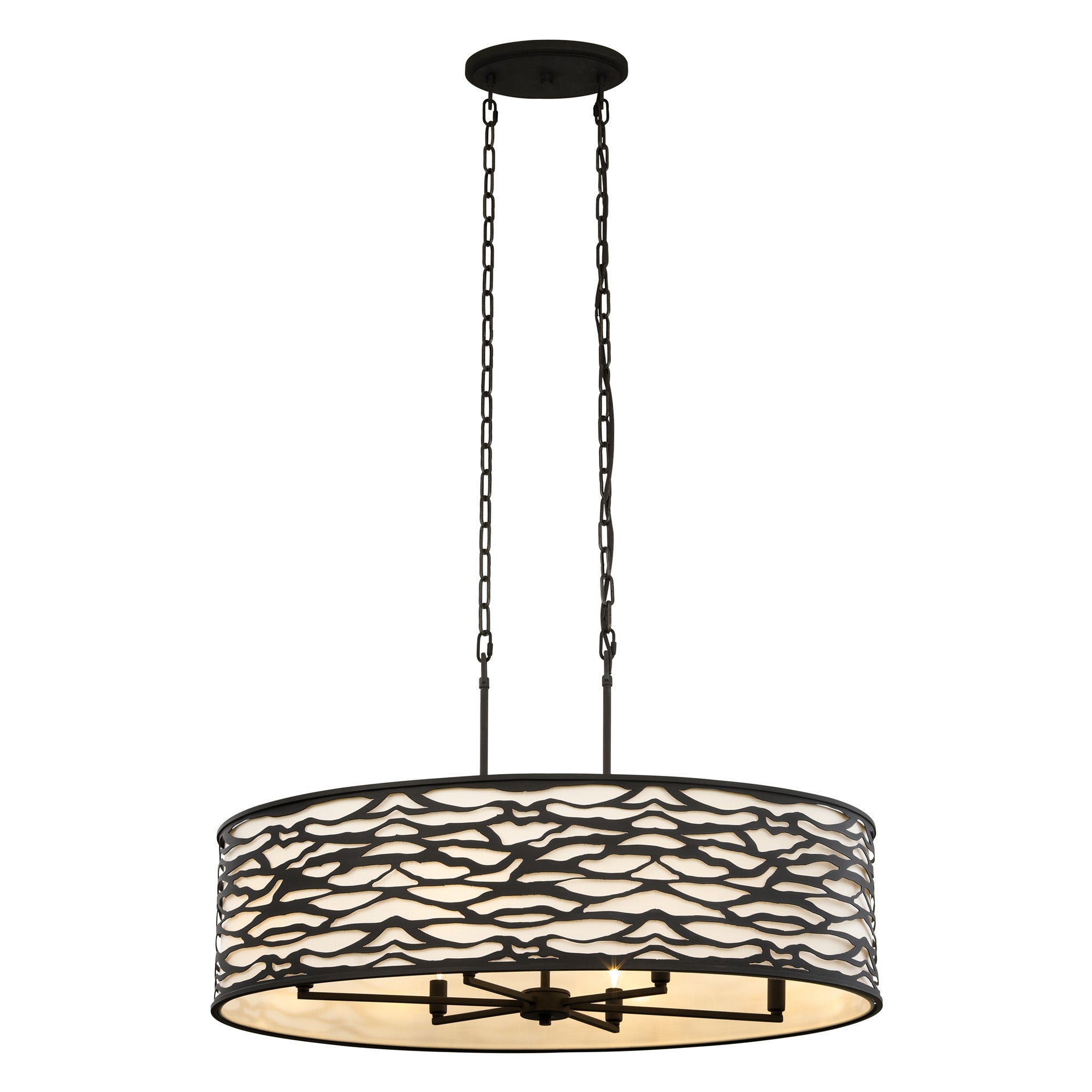 Kato 6-Light Oval Pendant - Carbon Black