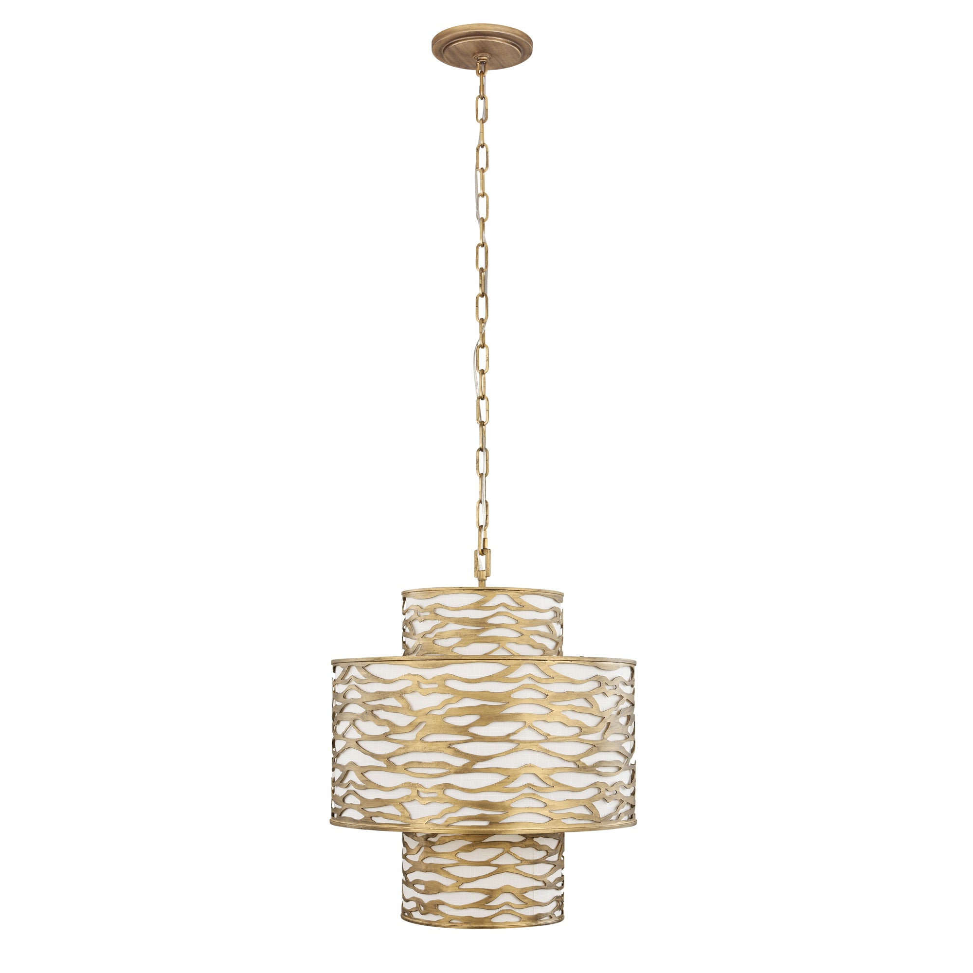 Kato 4-Light 3-Tier Pendant - Havana Gold