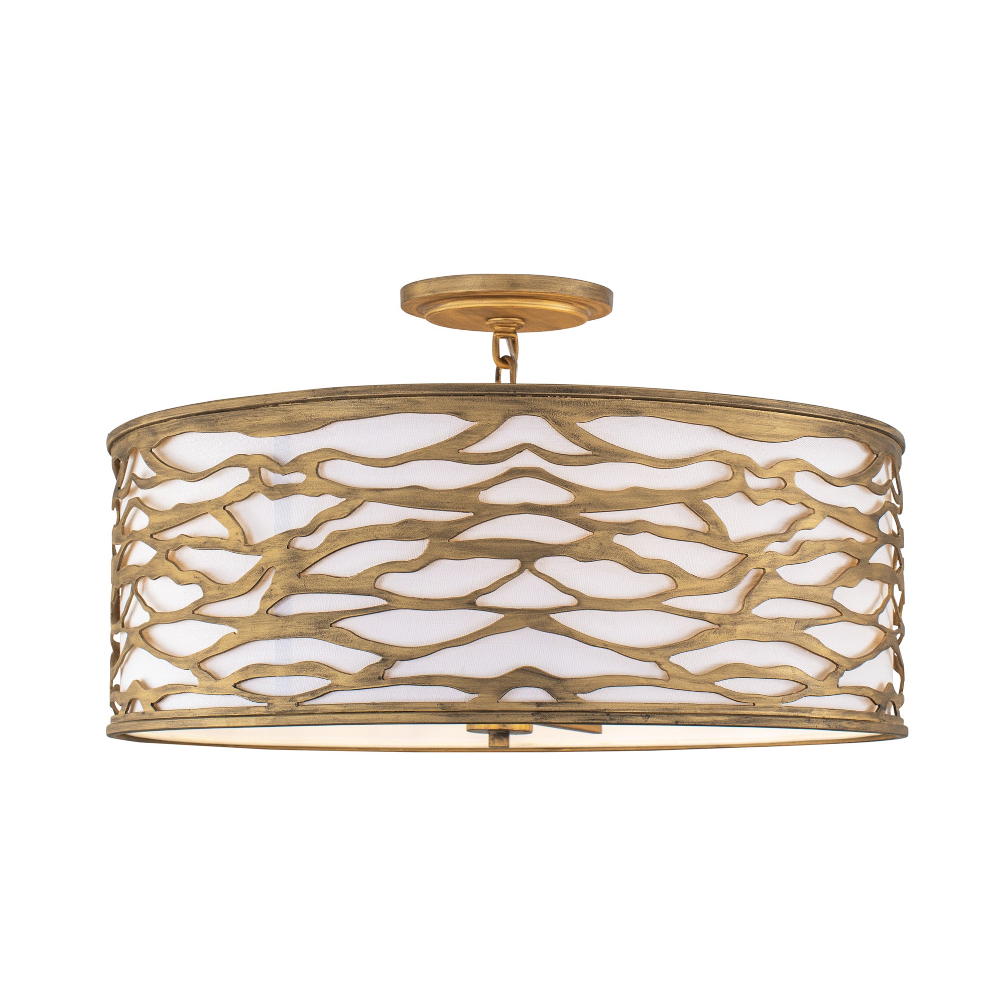 Kato 5-Light Convertible Semi-Flush/Pendant - Havana Gold
