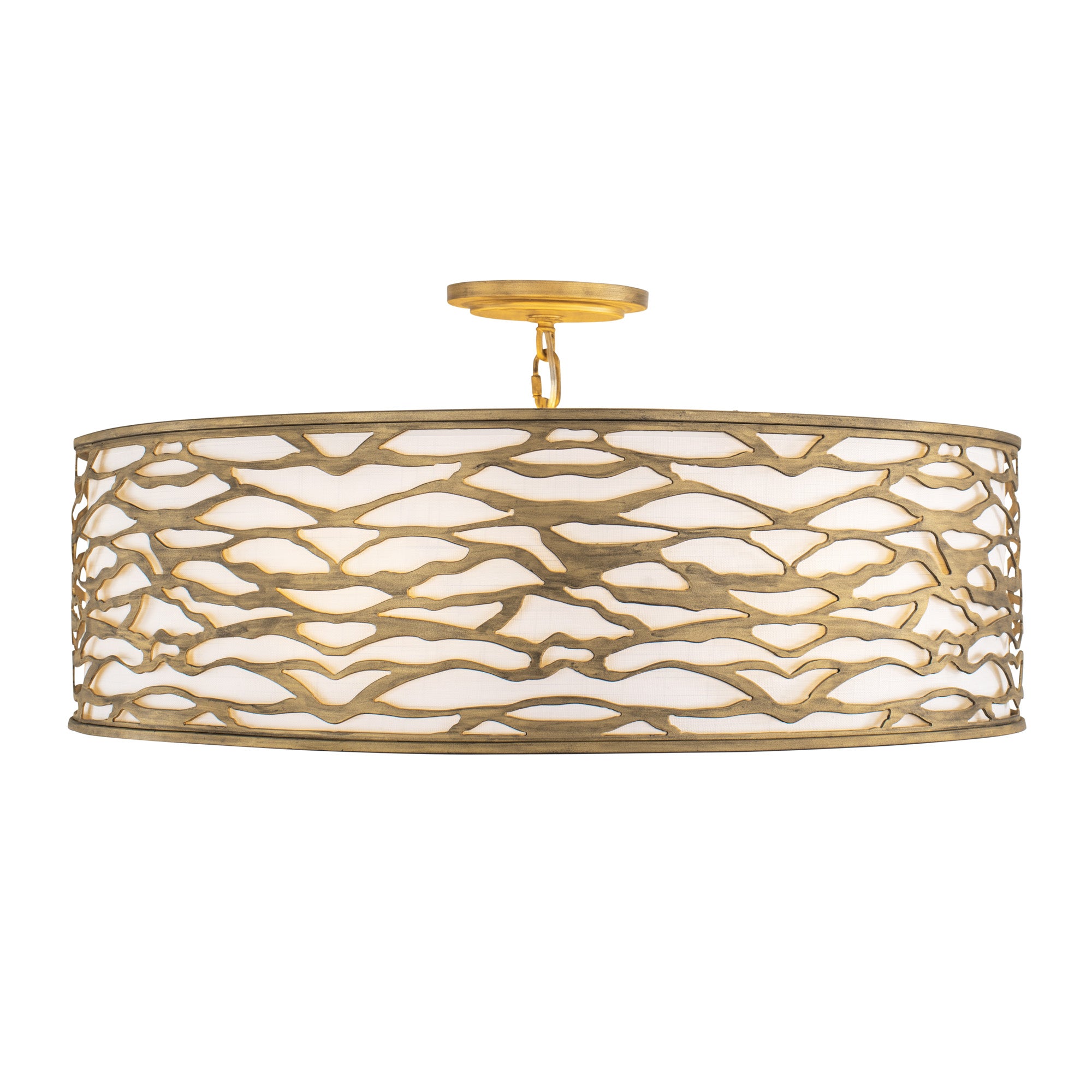 Kato 6-Light Convertible Semi-Flush/Pendant - Havana Gold