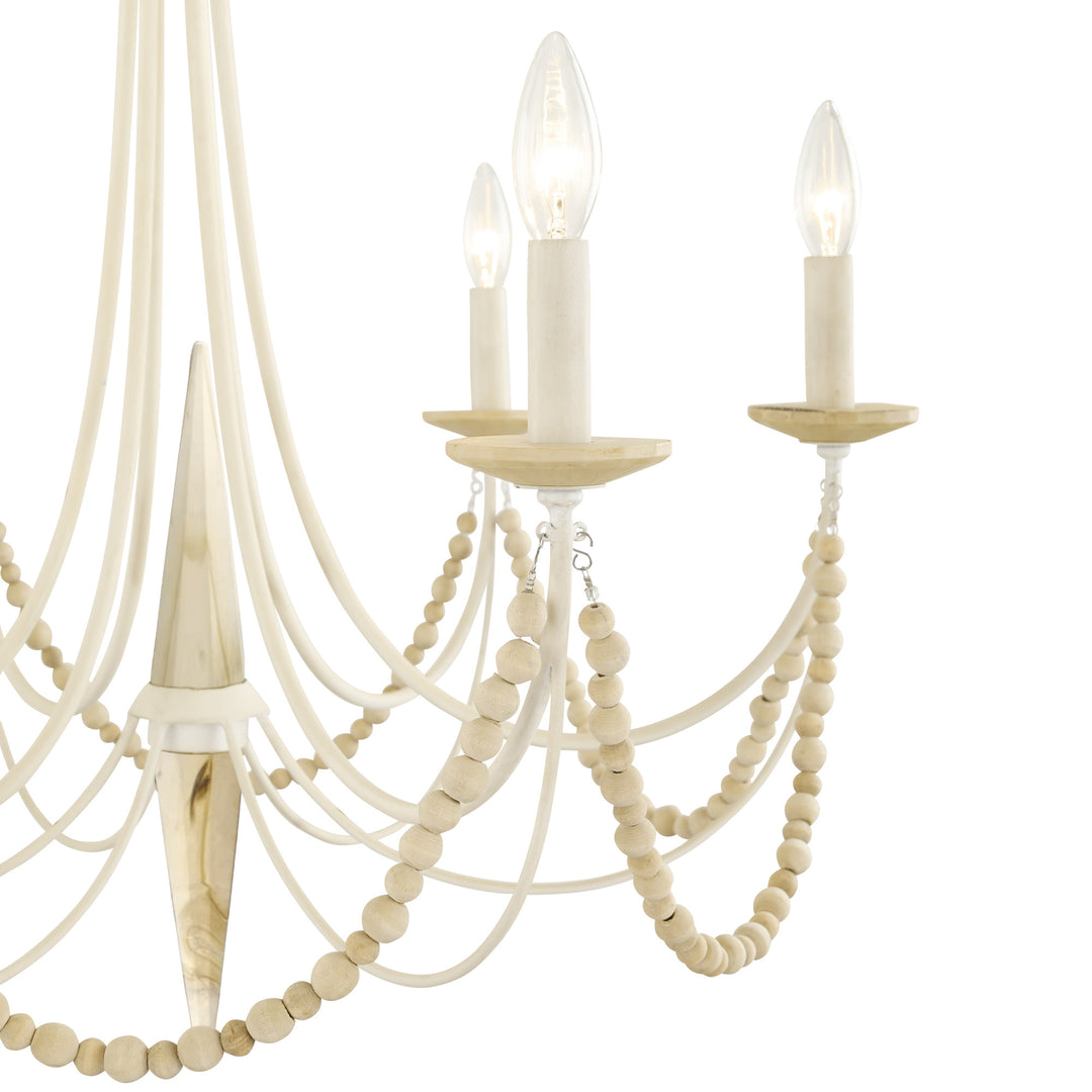 Brentwood 350C06CW 6-Lt Chandelier - Country White