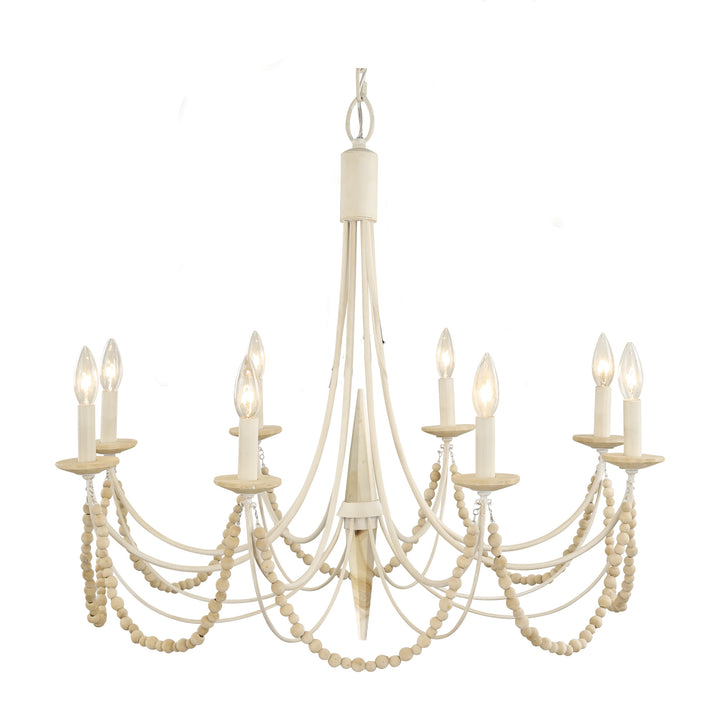 Brentwood 350C08CW 8-Lt Chandelier - Country White