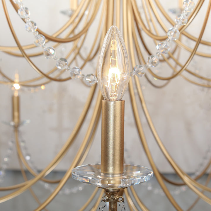 Brentwood 350C10FG 10-Lt 2-Tier Chandelier - French Gold