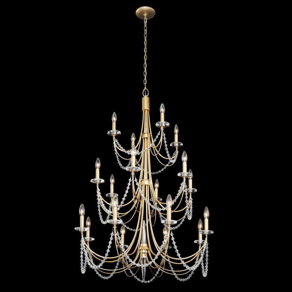 Brentwood 350C18FG 18-Lt 3-Tier Chandelier - French Gold
