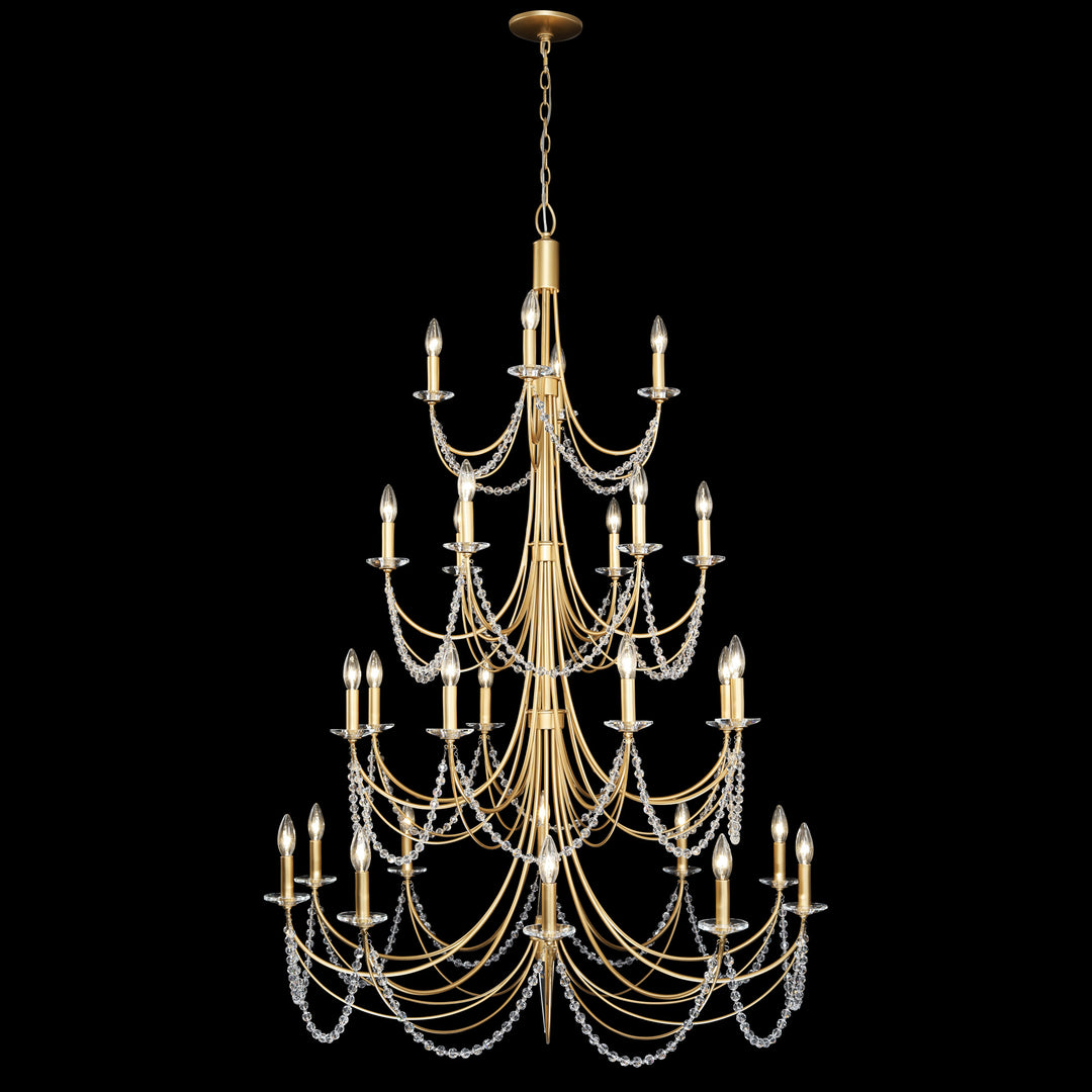 Brentwood 350C28FG 28-Lt 4-Tier Chandelier - French Gold