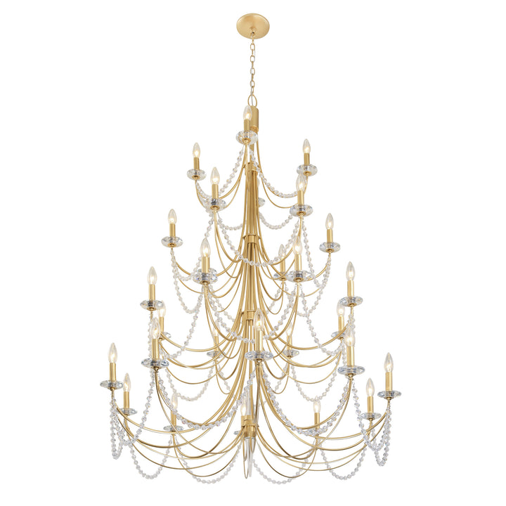 Brentwood 350C28FG 28-Lt 4-Tier Chandelier - French Gold
