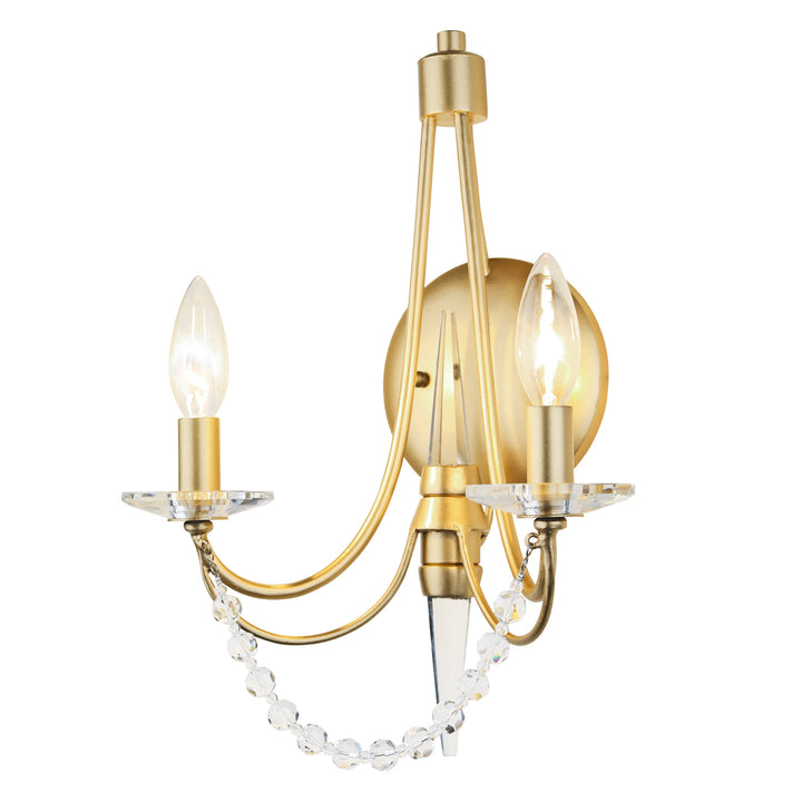 Brentwood 350W02FG 2-Lt Wall Sconce - French Gold