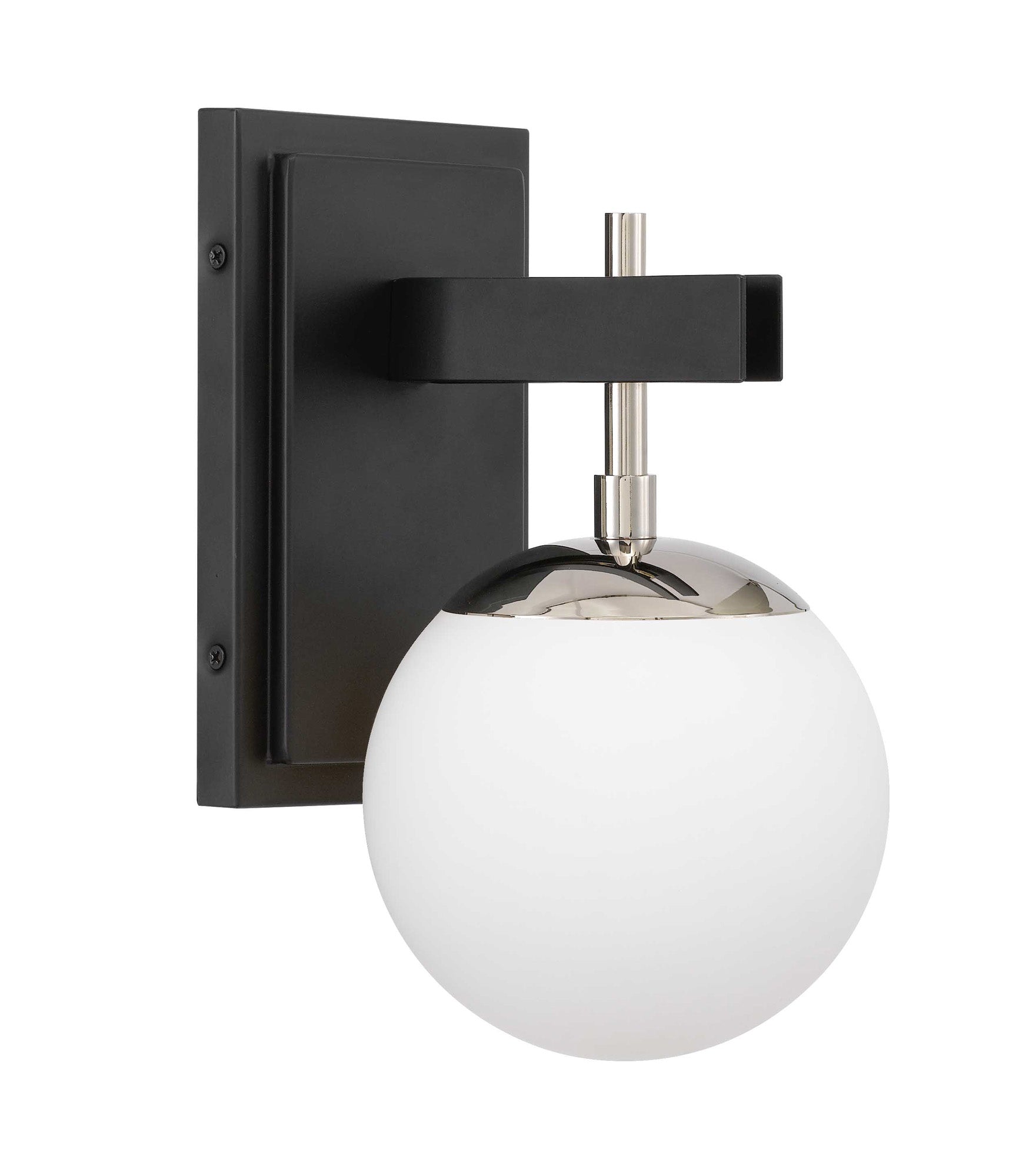 Allie 1-Light Vanity Light – Black/Polished Nickel by Varaluz