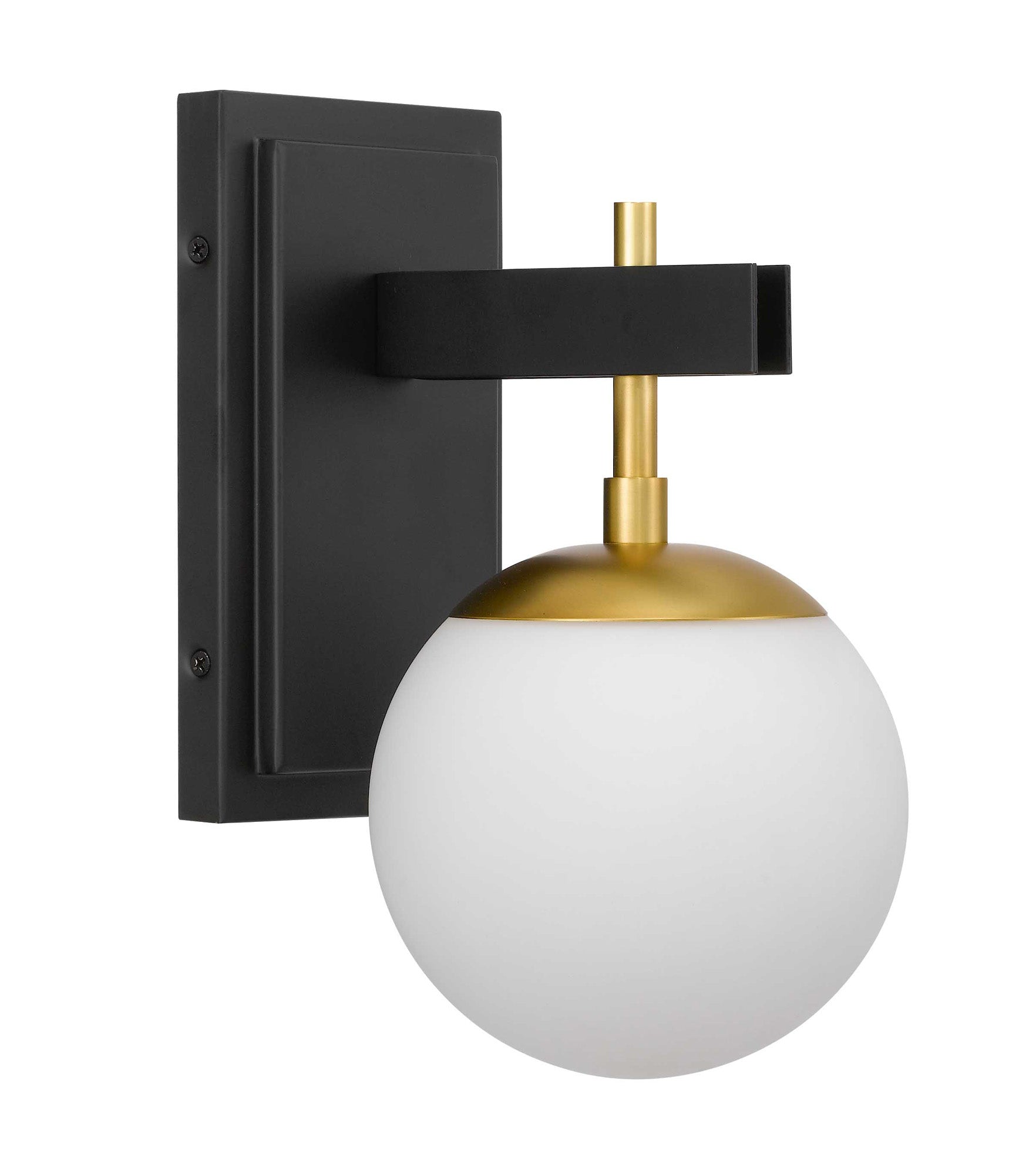 Allie 1-Light Vanity Light – Black/Satin Brass by Varaluz